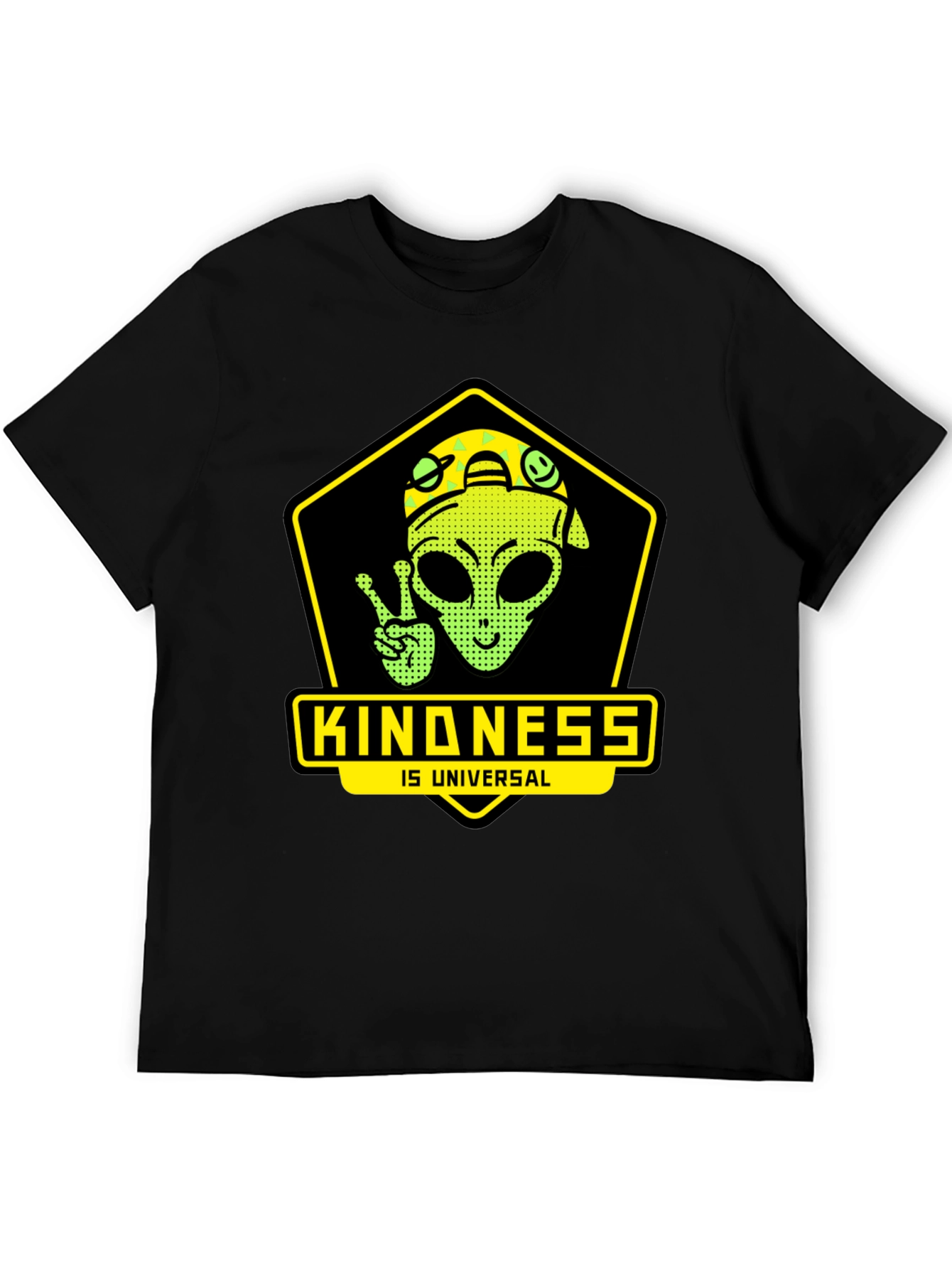 Kindness is Universal Alien Graphic T-Shirt