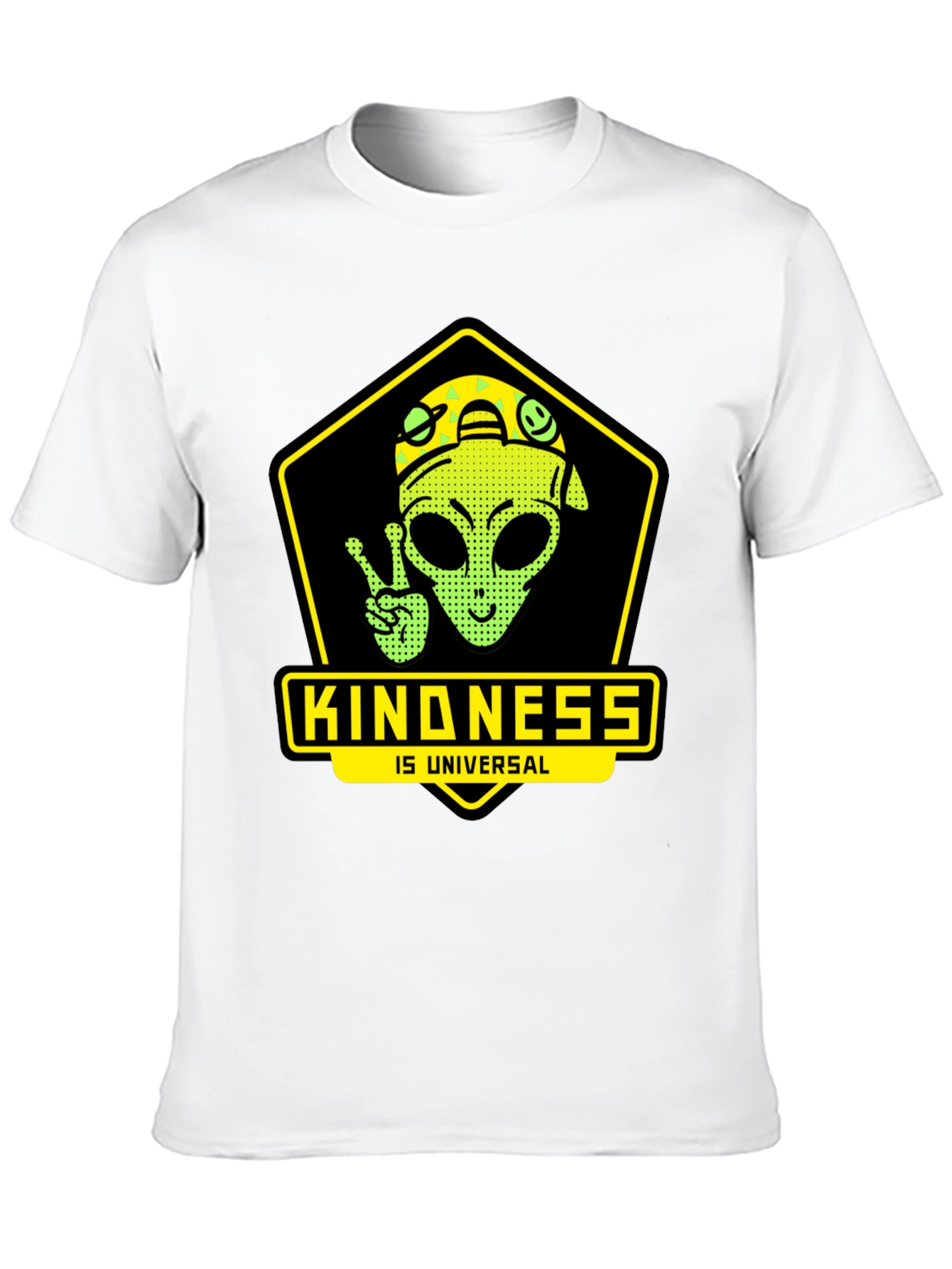 Kindness is Universal Alien Graphic T-Shirt