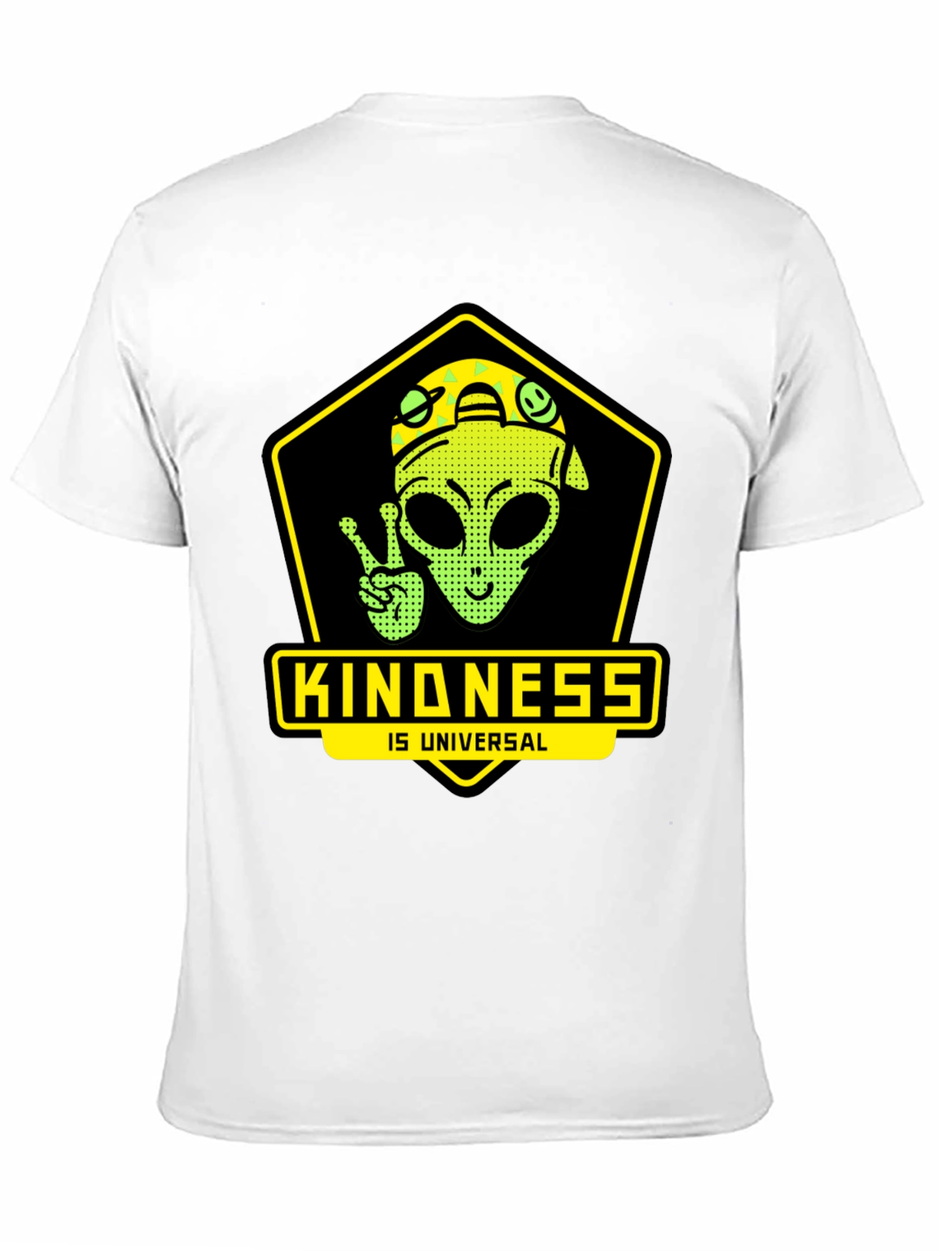 Kindness is Universal Alien Graphic T-Shirt
