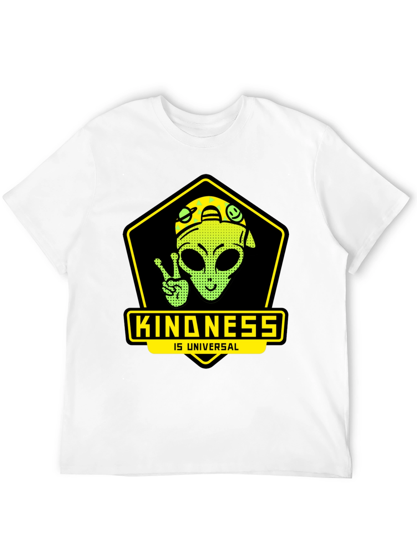 Kindness is Universal Alien Graphic T-Shirt