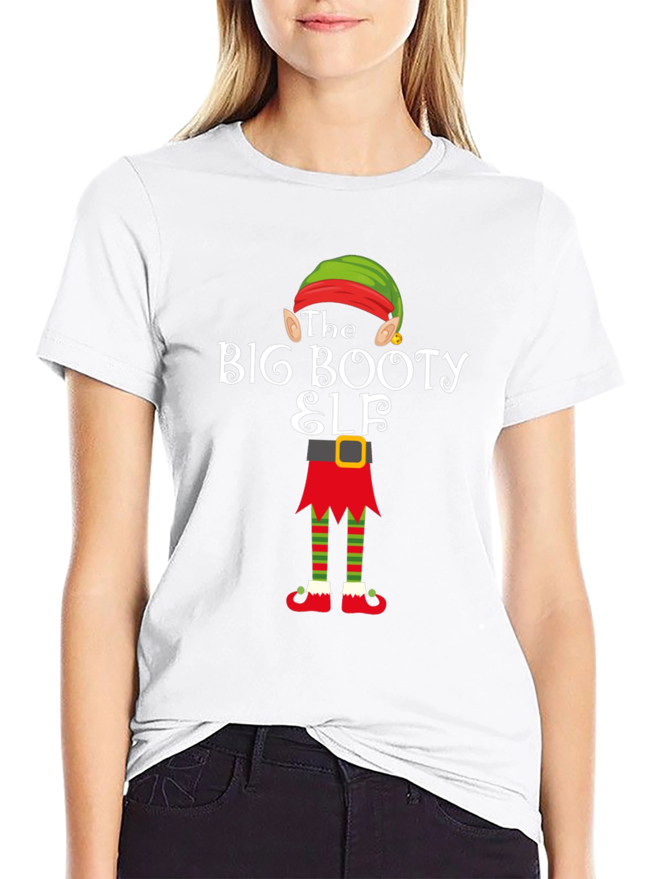 The Big Booty Elf T-Shirt - Funny Holiday Tee