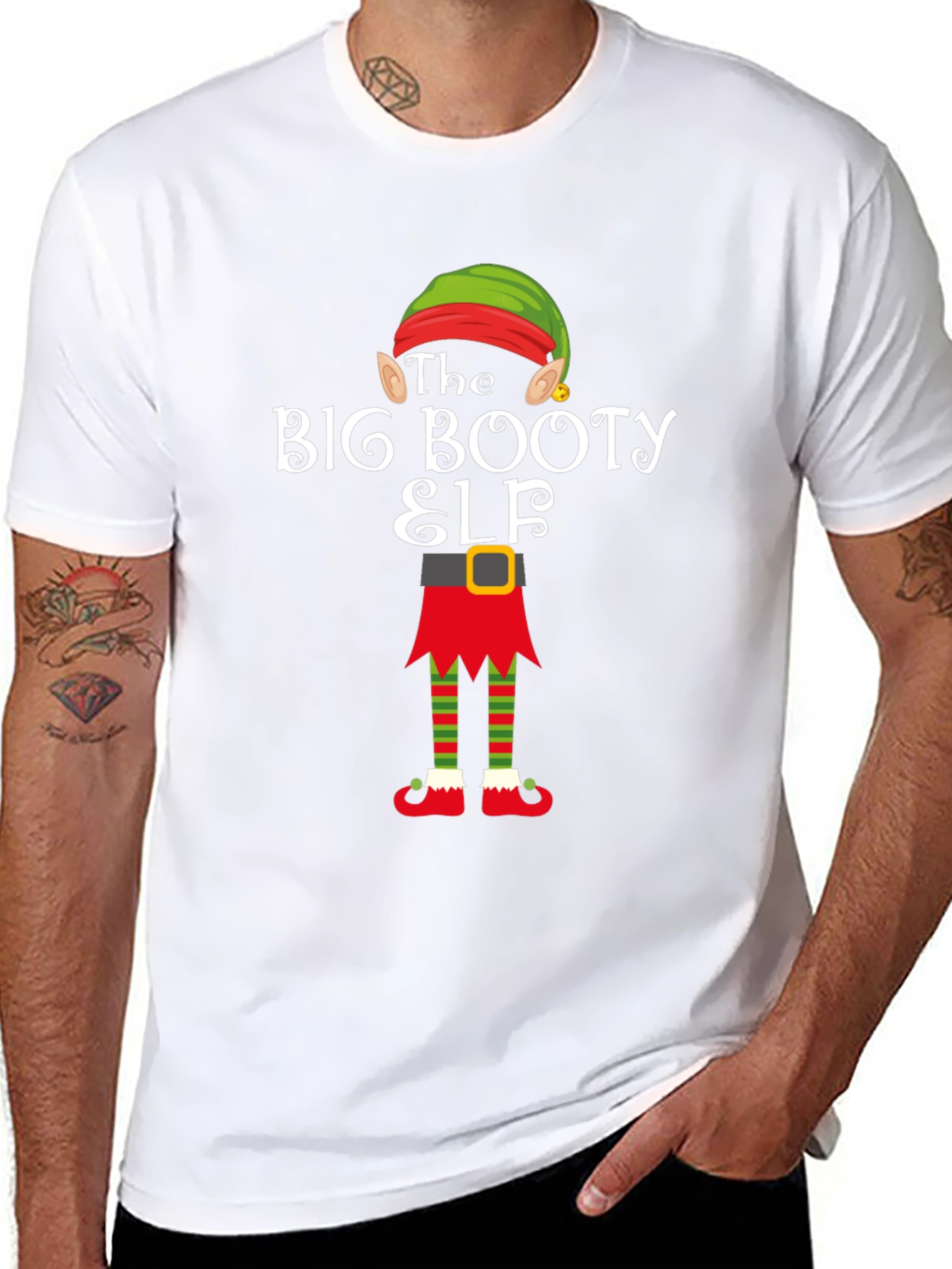The Big Booty Elf T-Shirt - Funny Holiday Tee