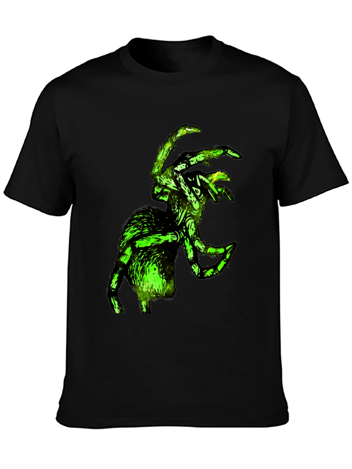 Green Glowing Spider Graphic T-Shirt