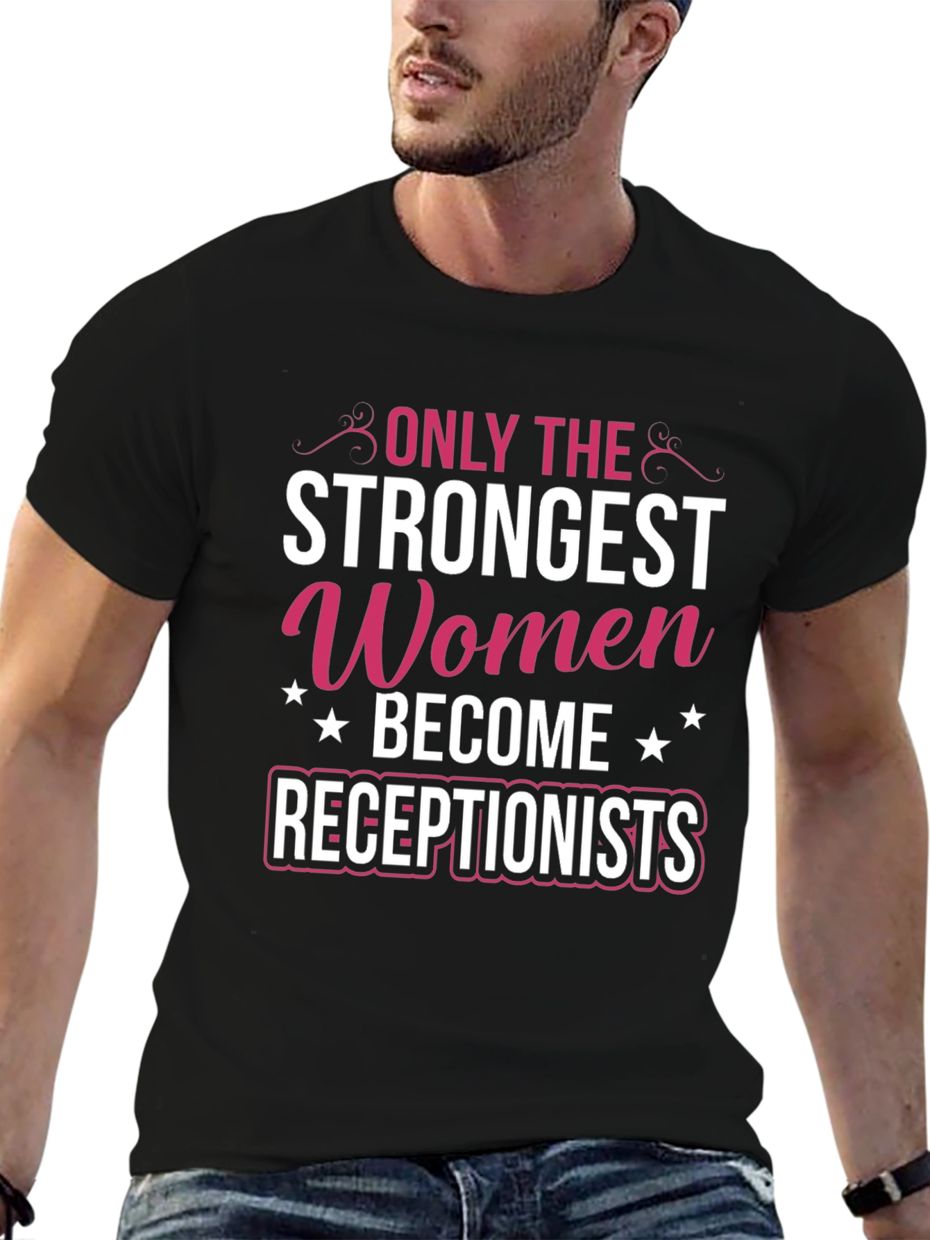 Strongest Women Receptionist Graphic Tee