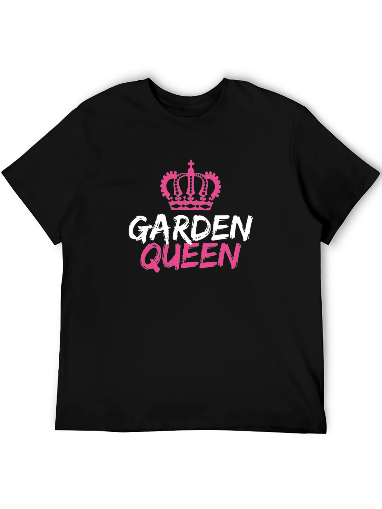 Garden Queen Graphic Tee - Black Cotton T-Shirt