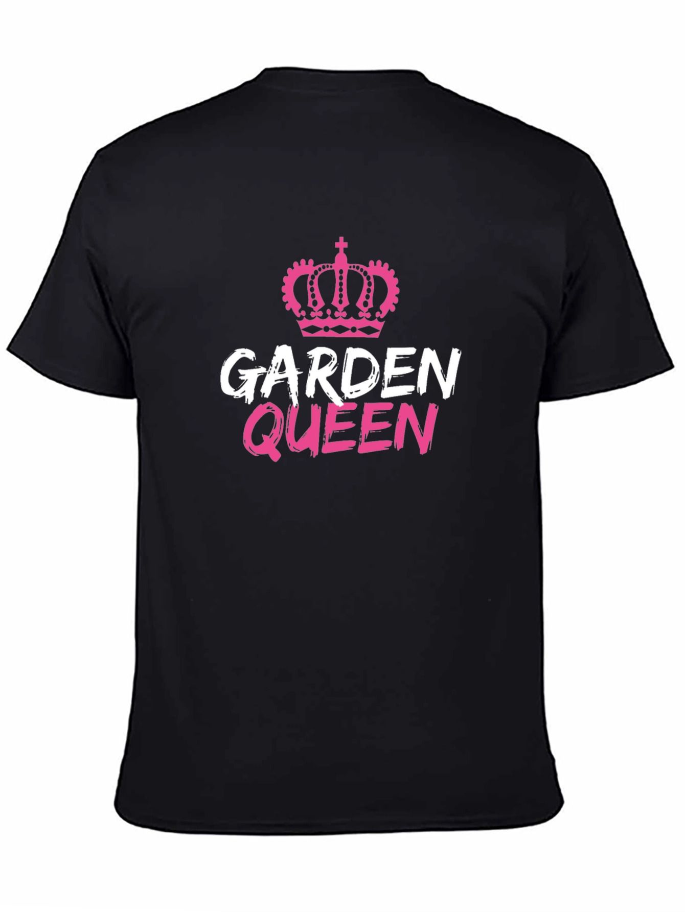 Garden Queen Graphic Tee - Black Cotton T-Shirt