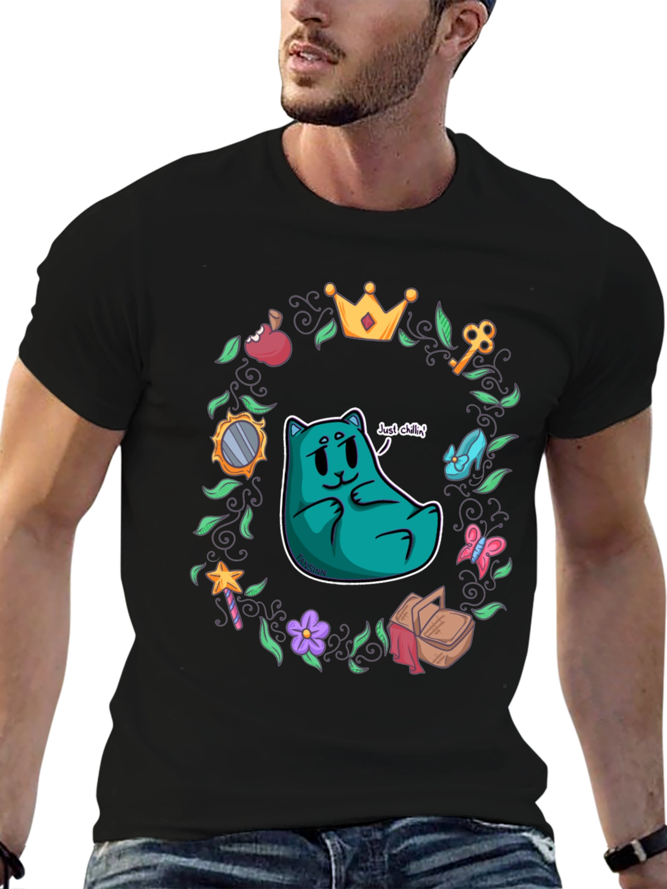 Whimsical Cartoon Graphic T-Shirt