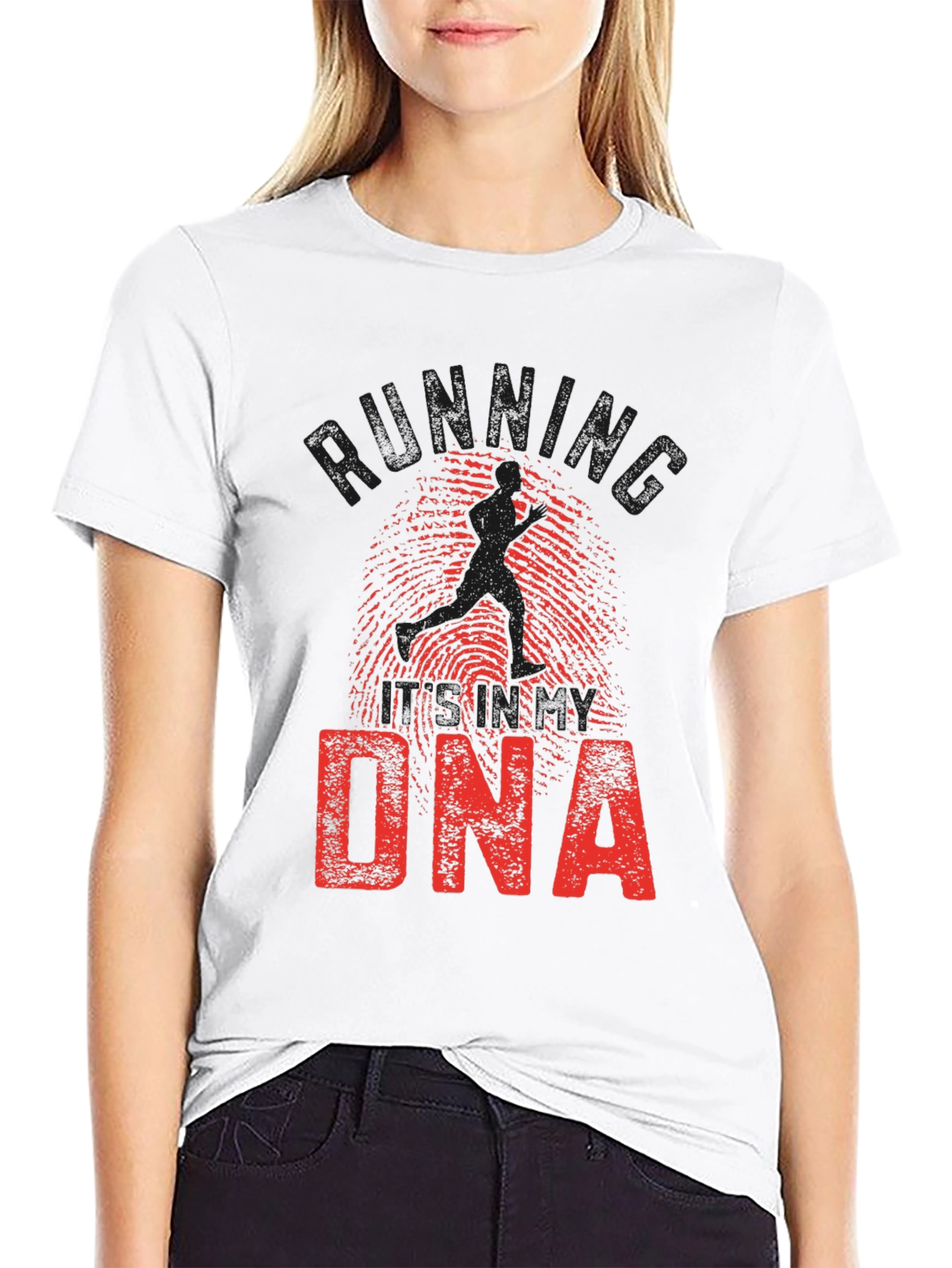 Running DNA Graphic Print T-Shirt