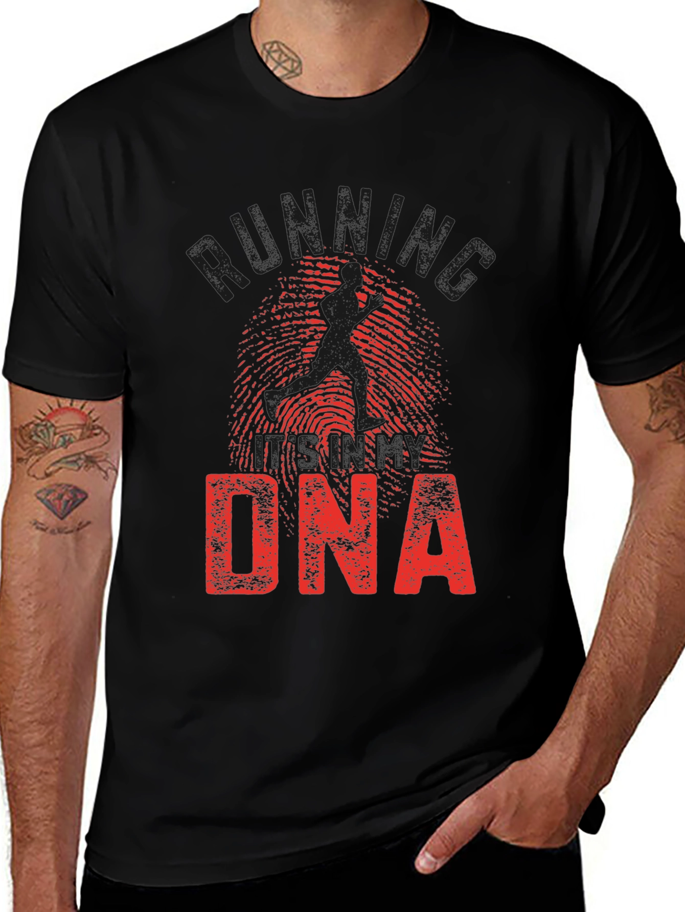 Running DNA Graphic Print T-Shirt