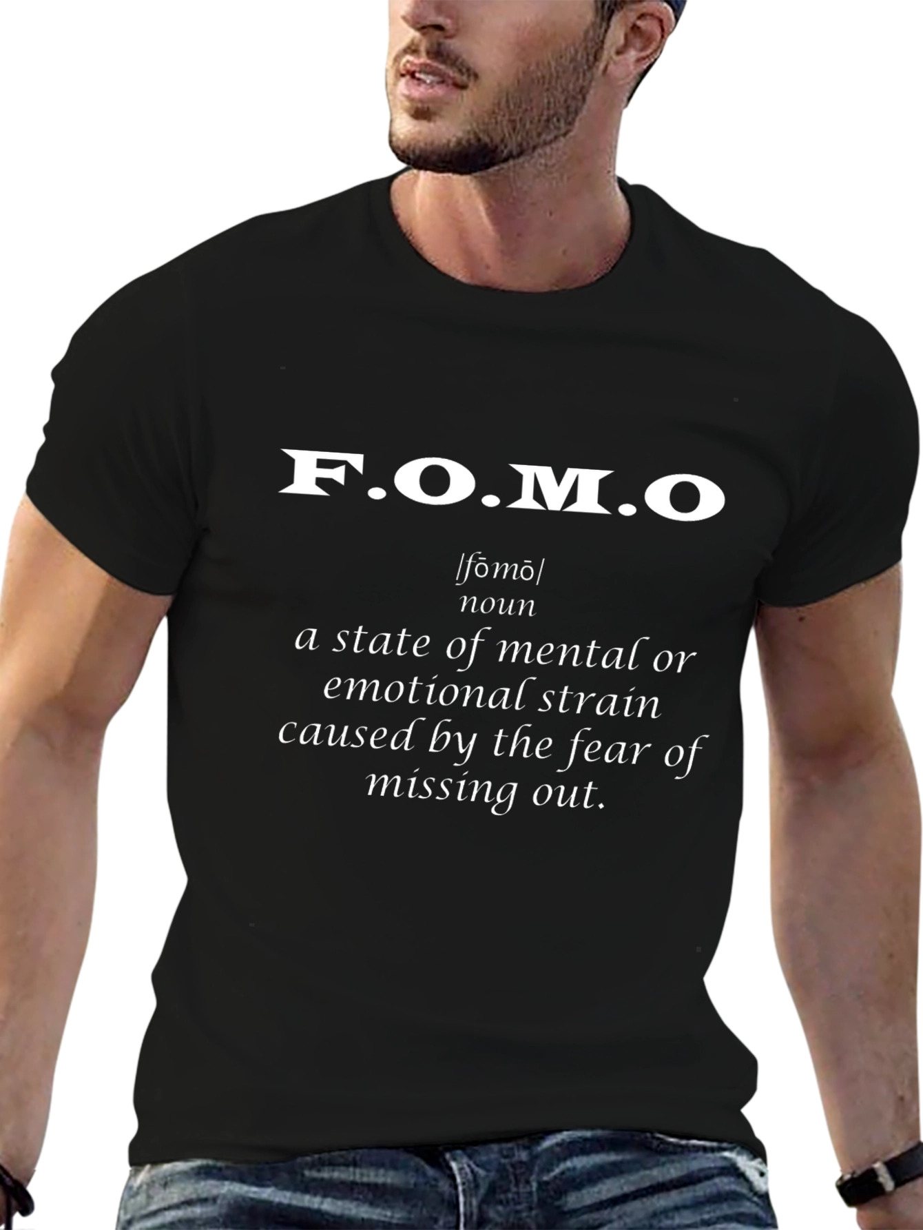 FOMO Definition T-Shirt - Black Graphic Tee
