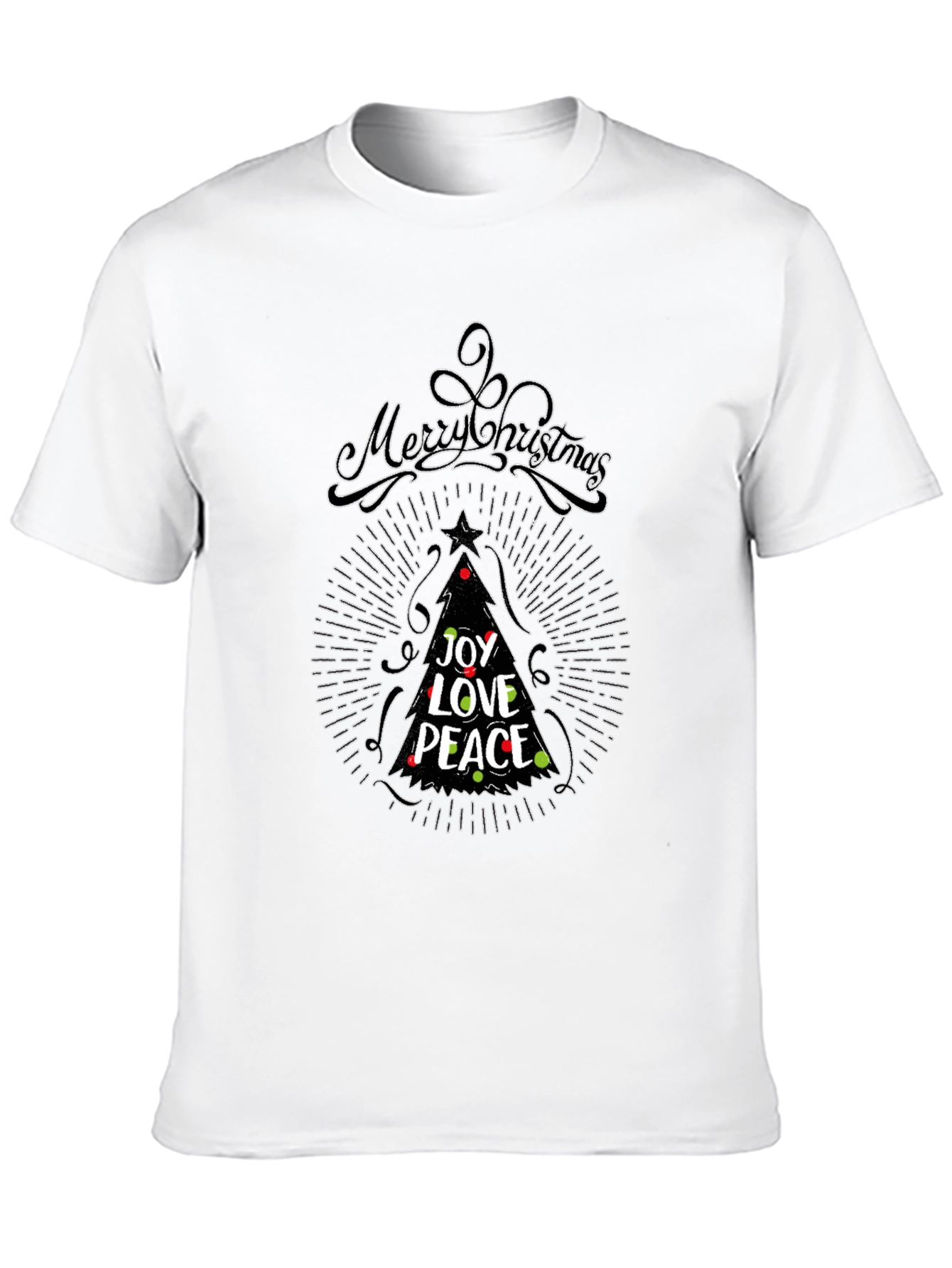 Merry Christmas Tree Joy Love Peace T-Shirt