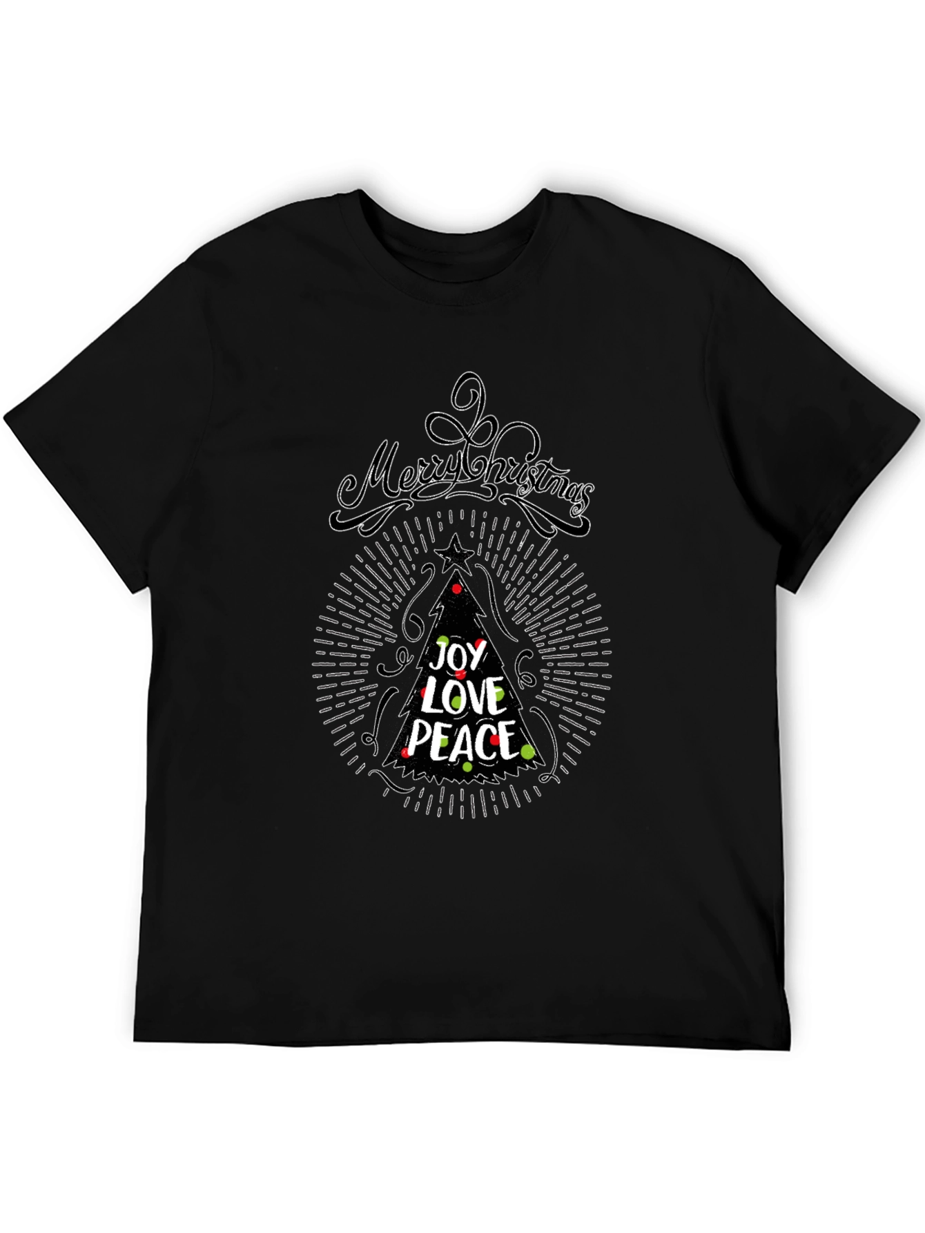 Merry Christmas Tree Joy Love Peace T-Shirt