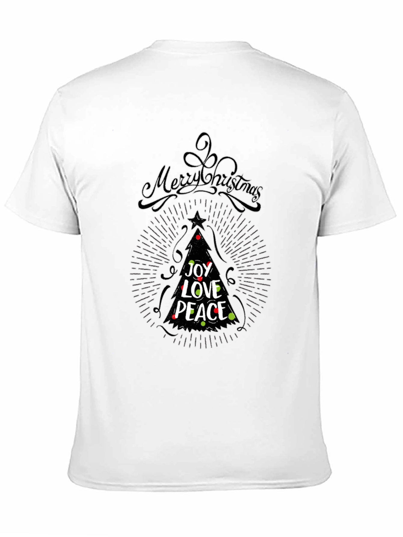 Merry Christmas Tree Joy Love Peace T-Shirt