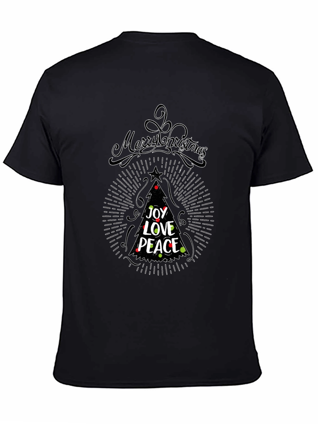Merry Christmas Tree Joy Love Peace T-Shirt