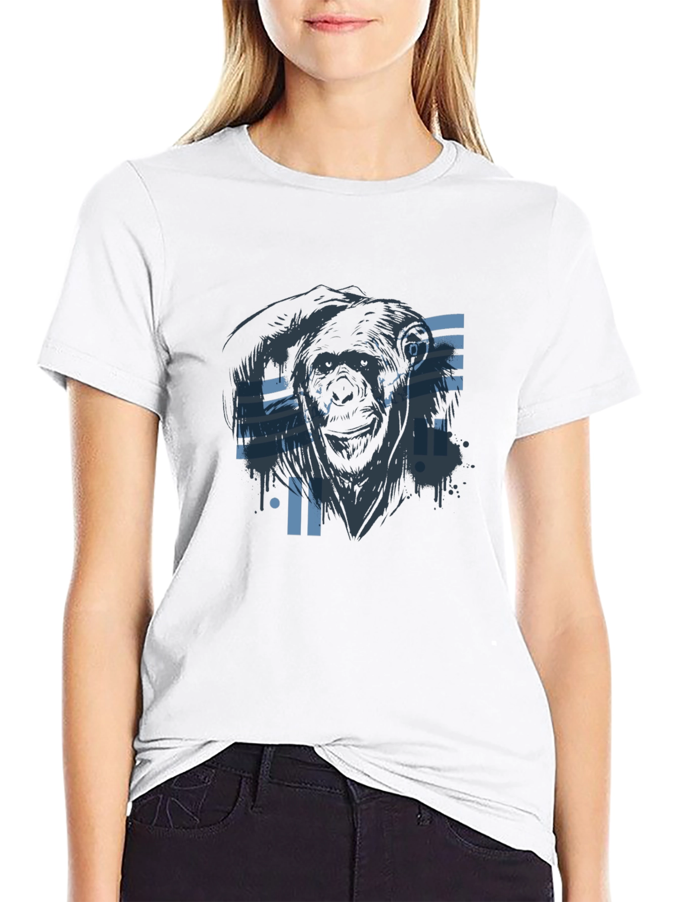 Cyber Gorilla Black T-Shirt - Cool Graphic Tee