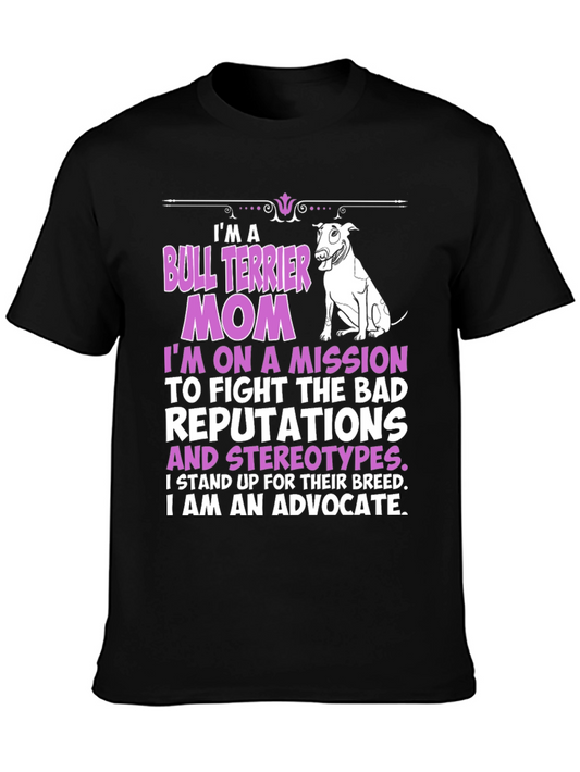 Bull Terrier Mom Graphic T-Shirt