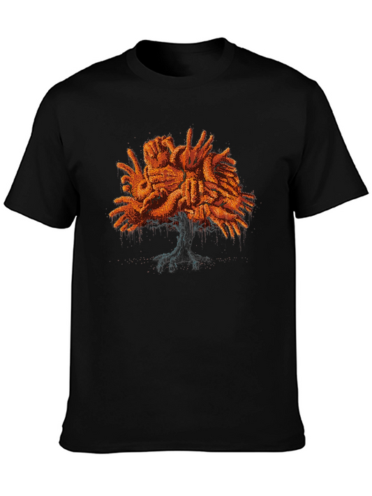 Hand Tree Graphic Tee - Unique Design