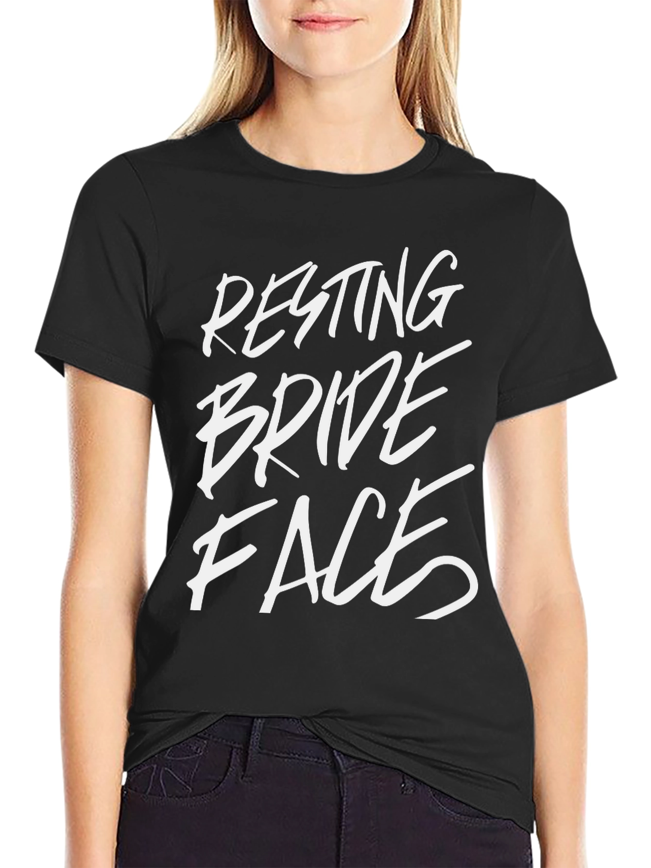 Resting Bride Face Graphic Tee - Funny Wedding T-Shirt