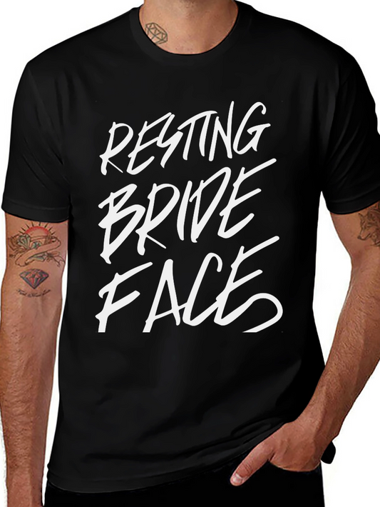Resting Bride Face Graphic Tee - Funny Wedding T-Shirt
