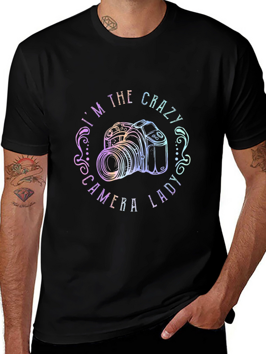 Crazy Camera Lady T-Shirt - Photographer Gift