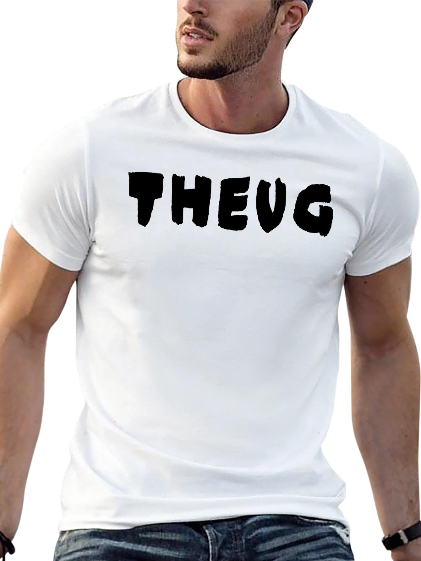 Mens Black THEUG Graphic T-Shirt