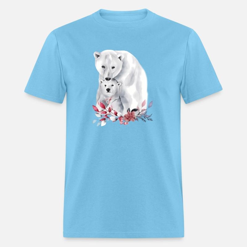 Mama Polar Bear And Baby Cub For And