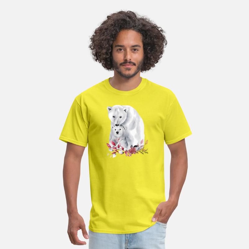 Mama Polar Bear And Baby Cub For And