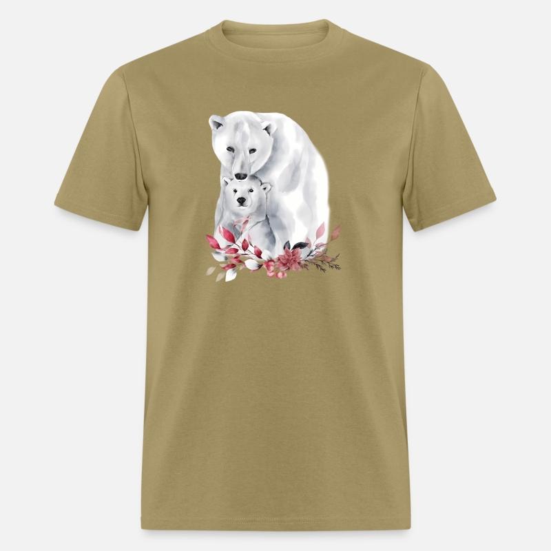 Mama Polar Bear And Baby Cub For And
