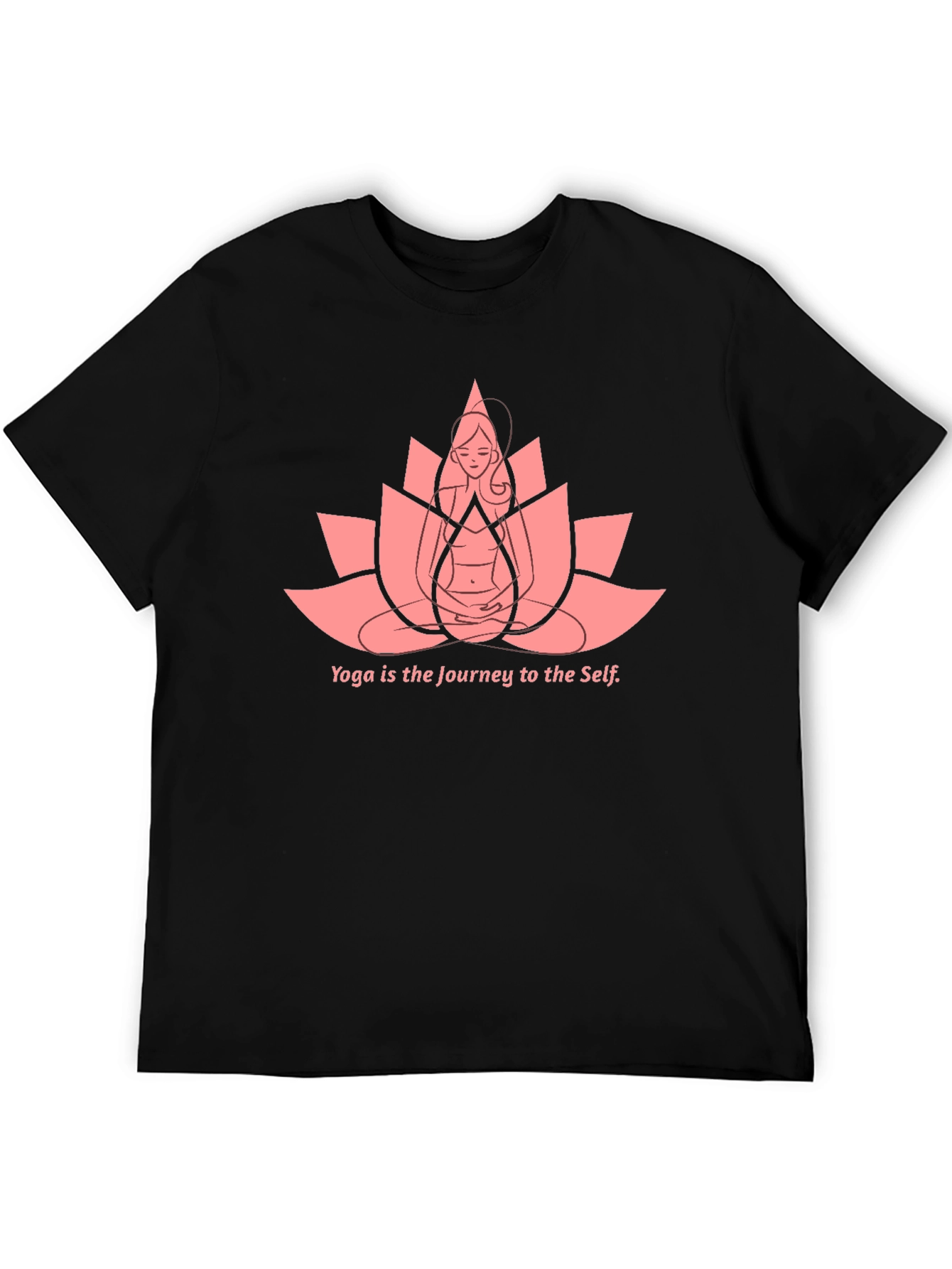 Yoga Journey Graphic Tee - Black