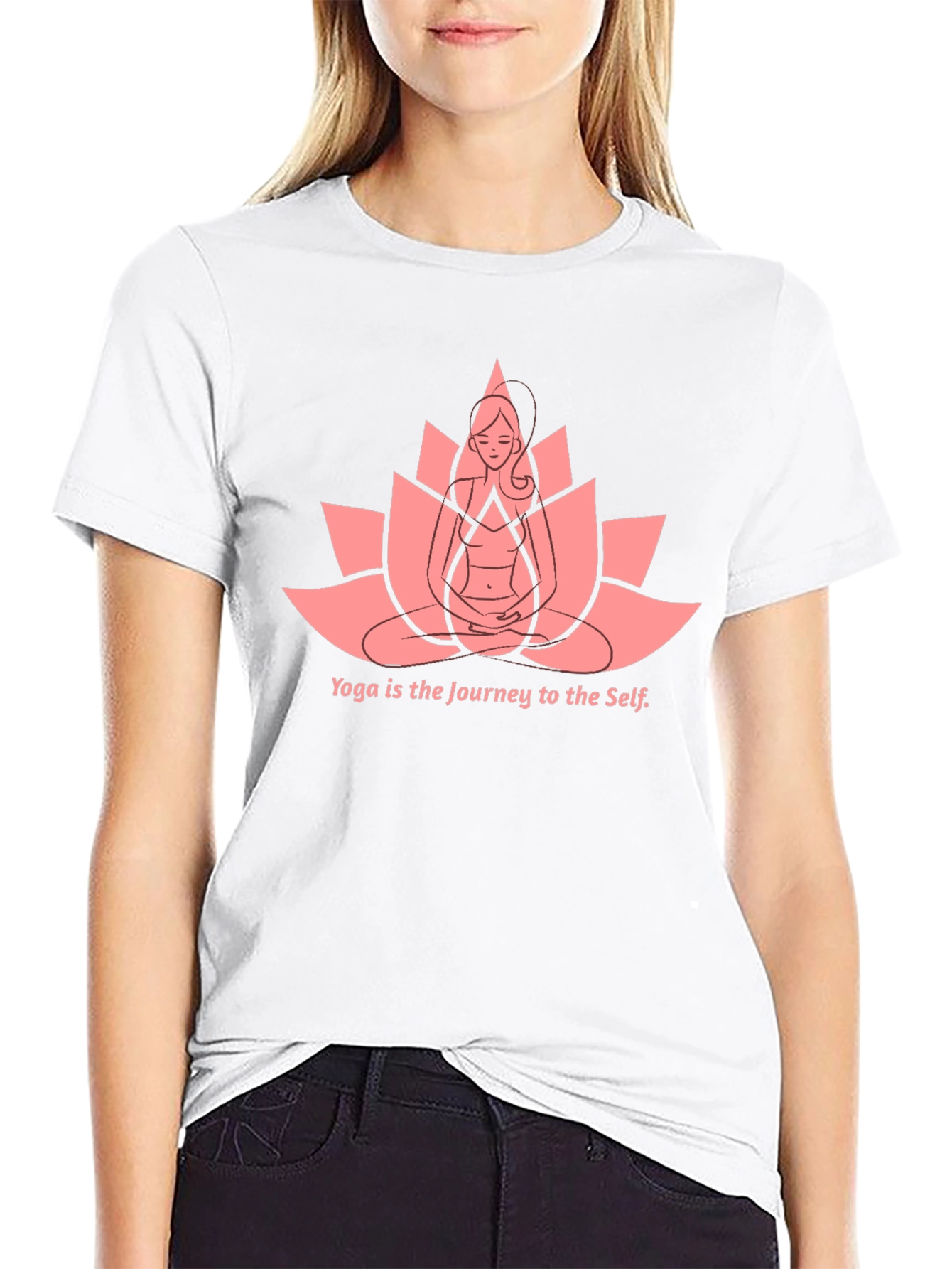Yoga Journey Graphic Tee - Black