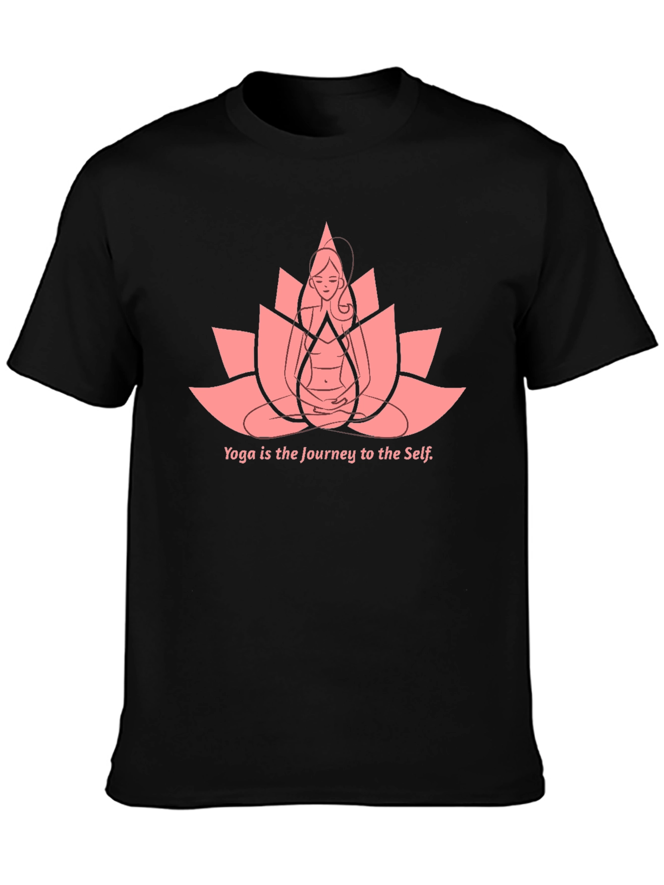 Yoga Journey Graphic Tee - Black