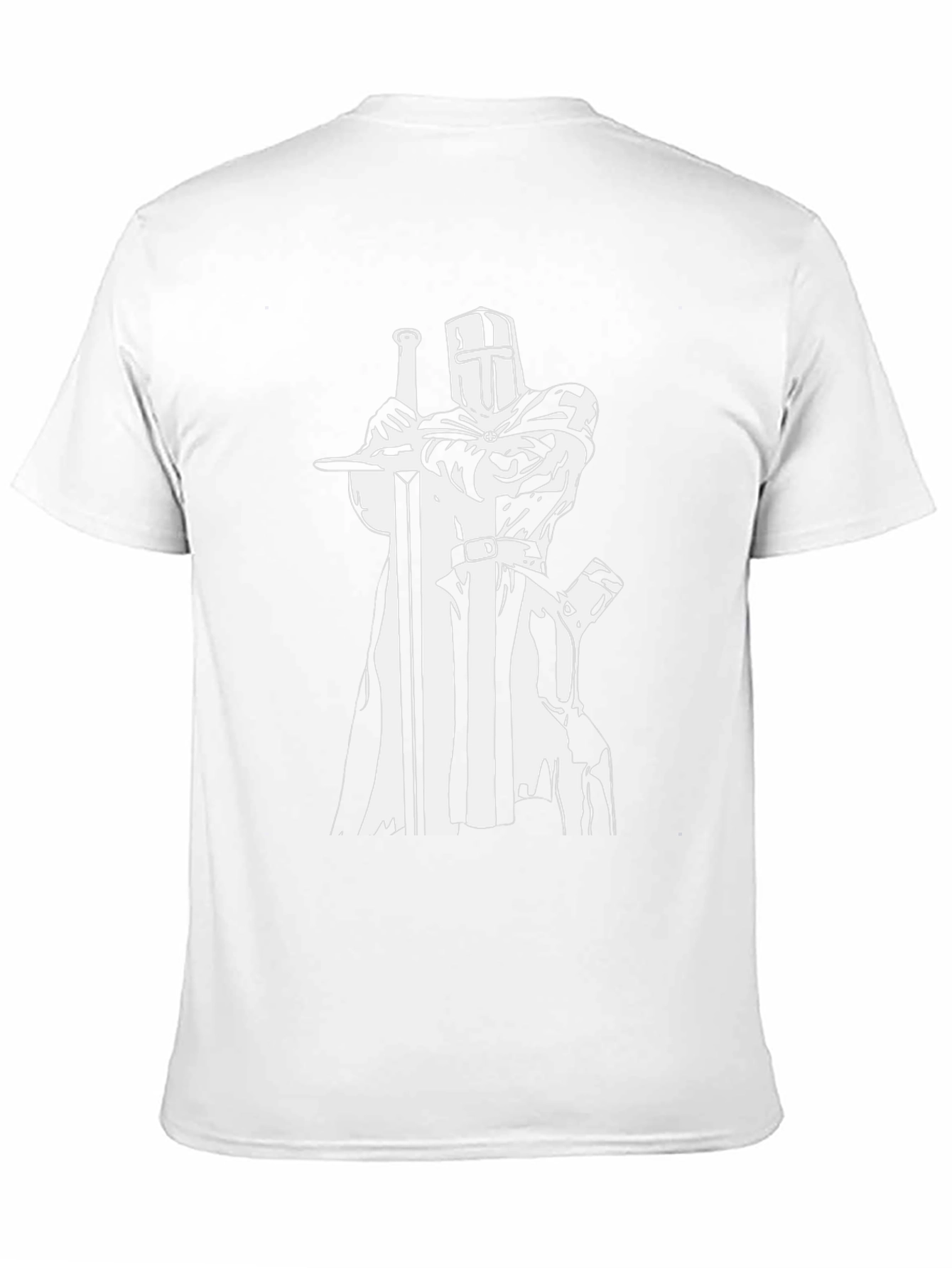 Crusader Knight T-Shirt - Black Graphic Tee