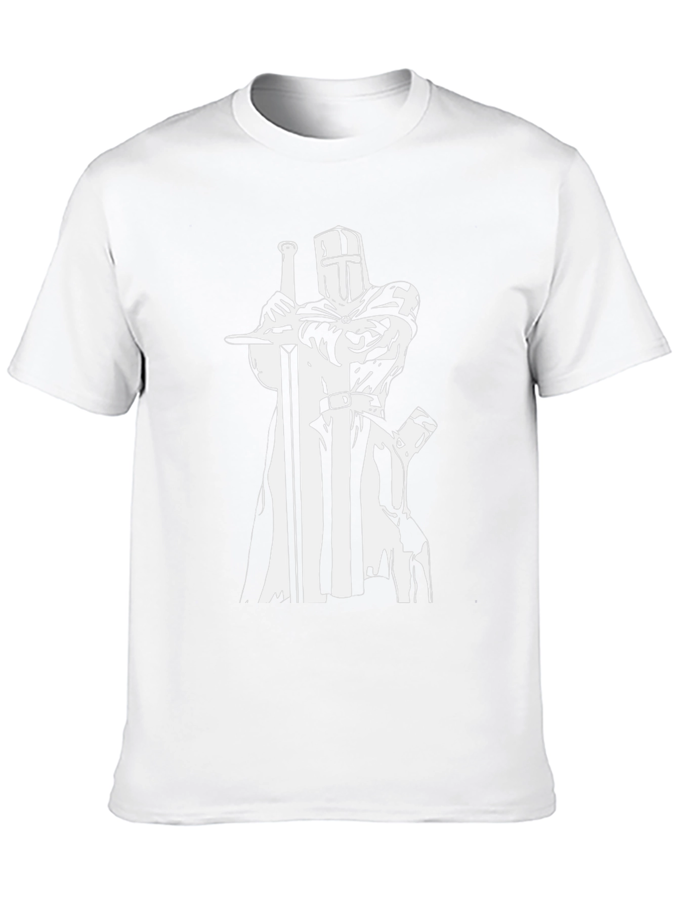 Crusader Knight T-Shirt - Black Graphic Tee