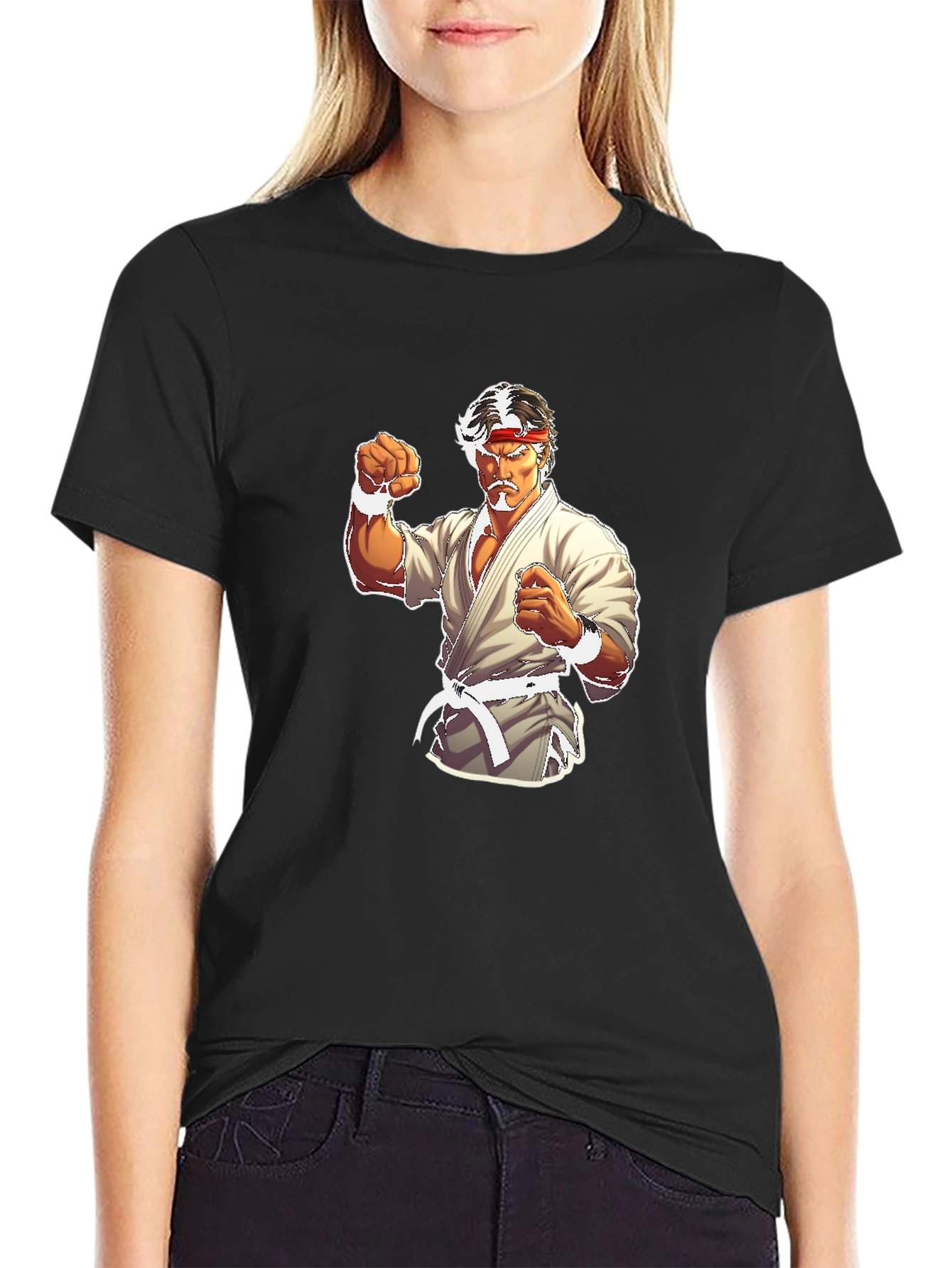 Karate Fighter Black T-Shirt