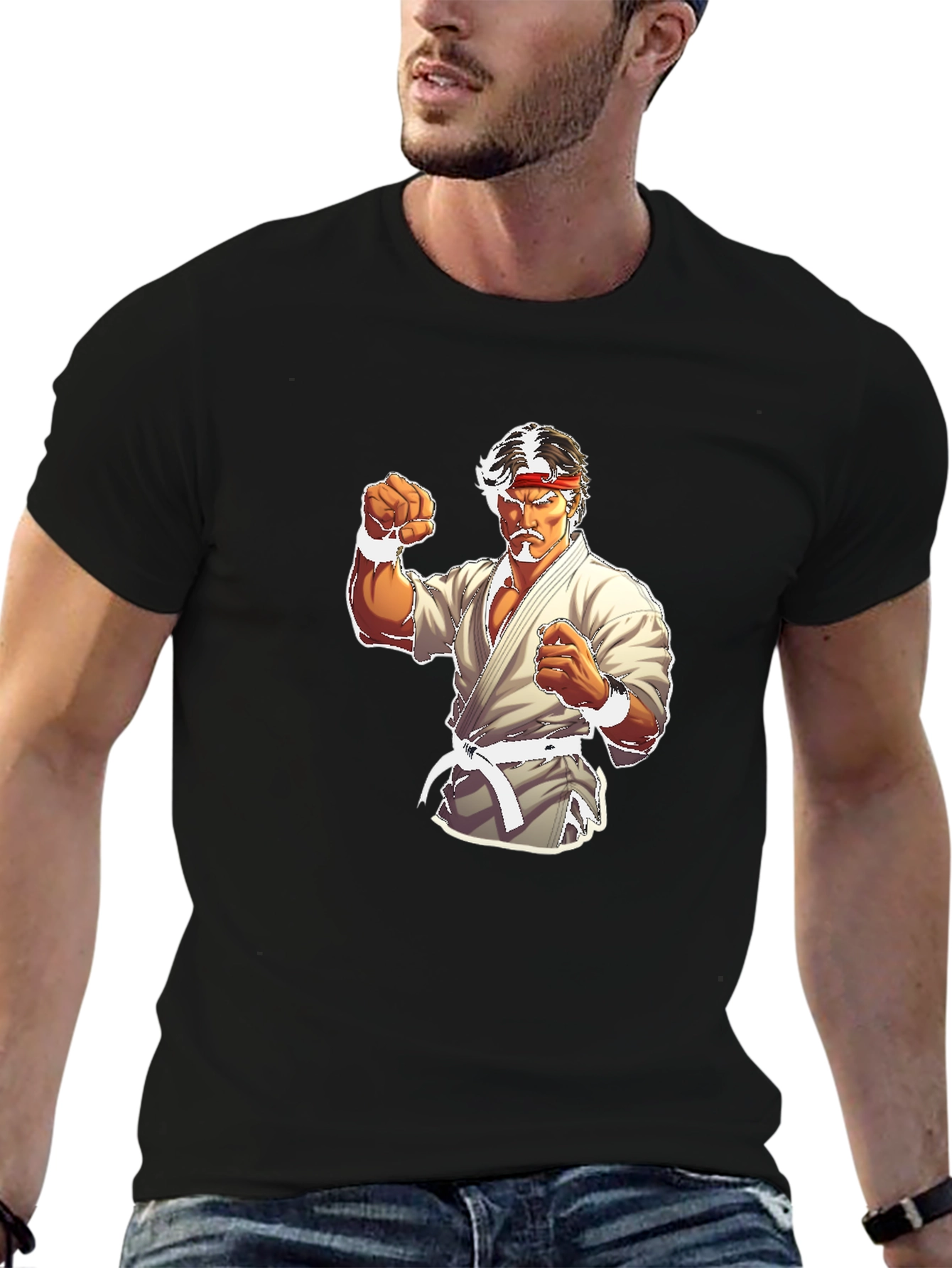 Karate Fighter Black T-Shirt