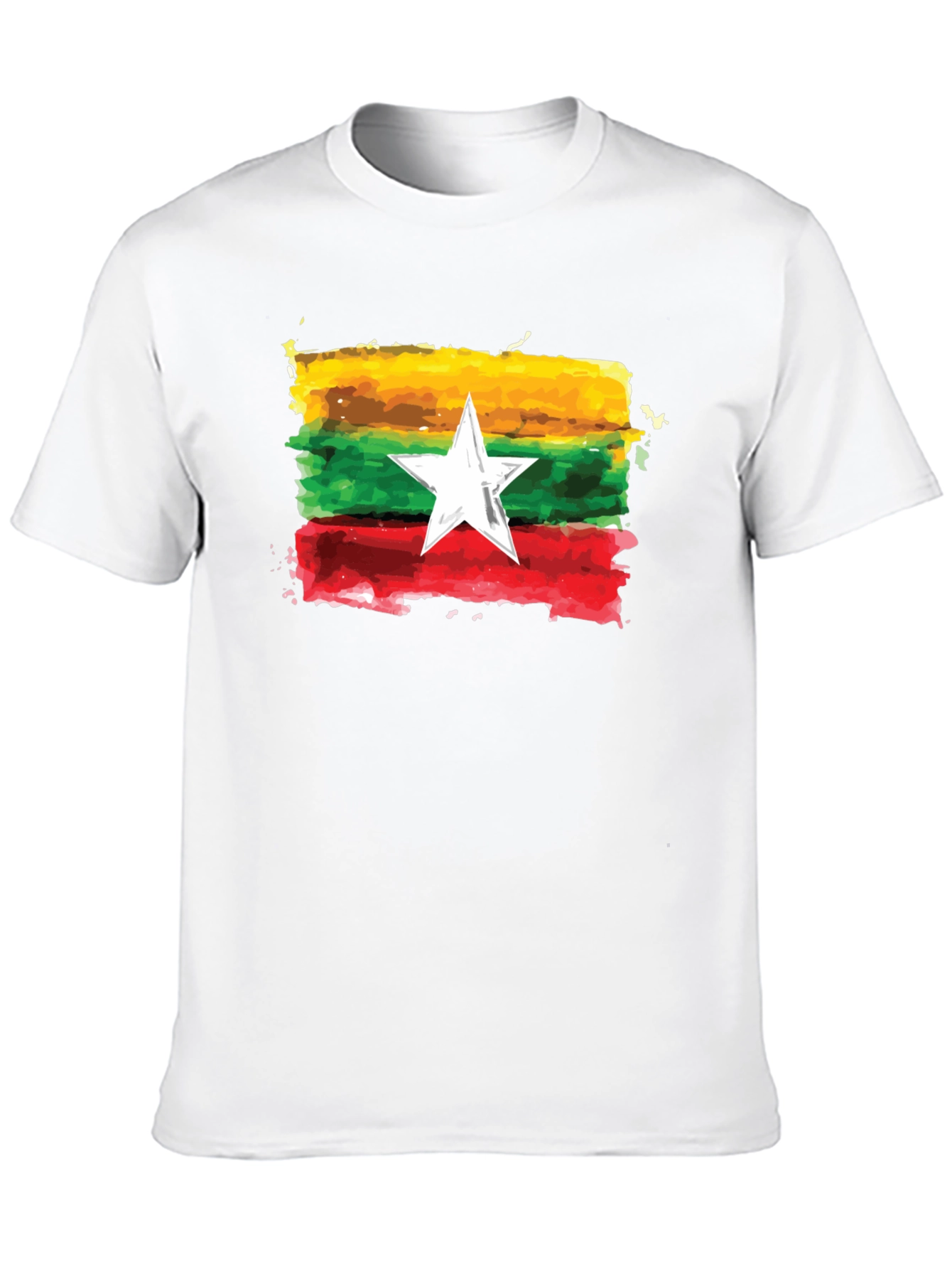 Myanmar Flag Graphic T-Shirt - Casual Style