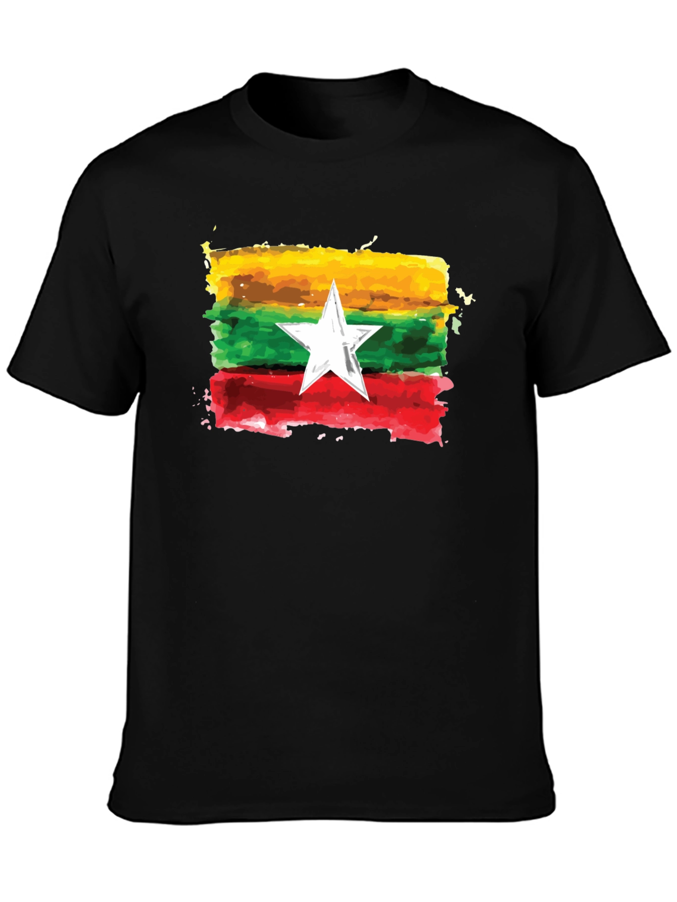 Myanmar Flag Graphic T-Shirt - Casual Style