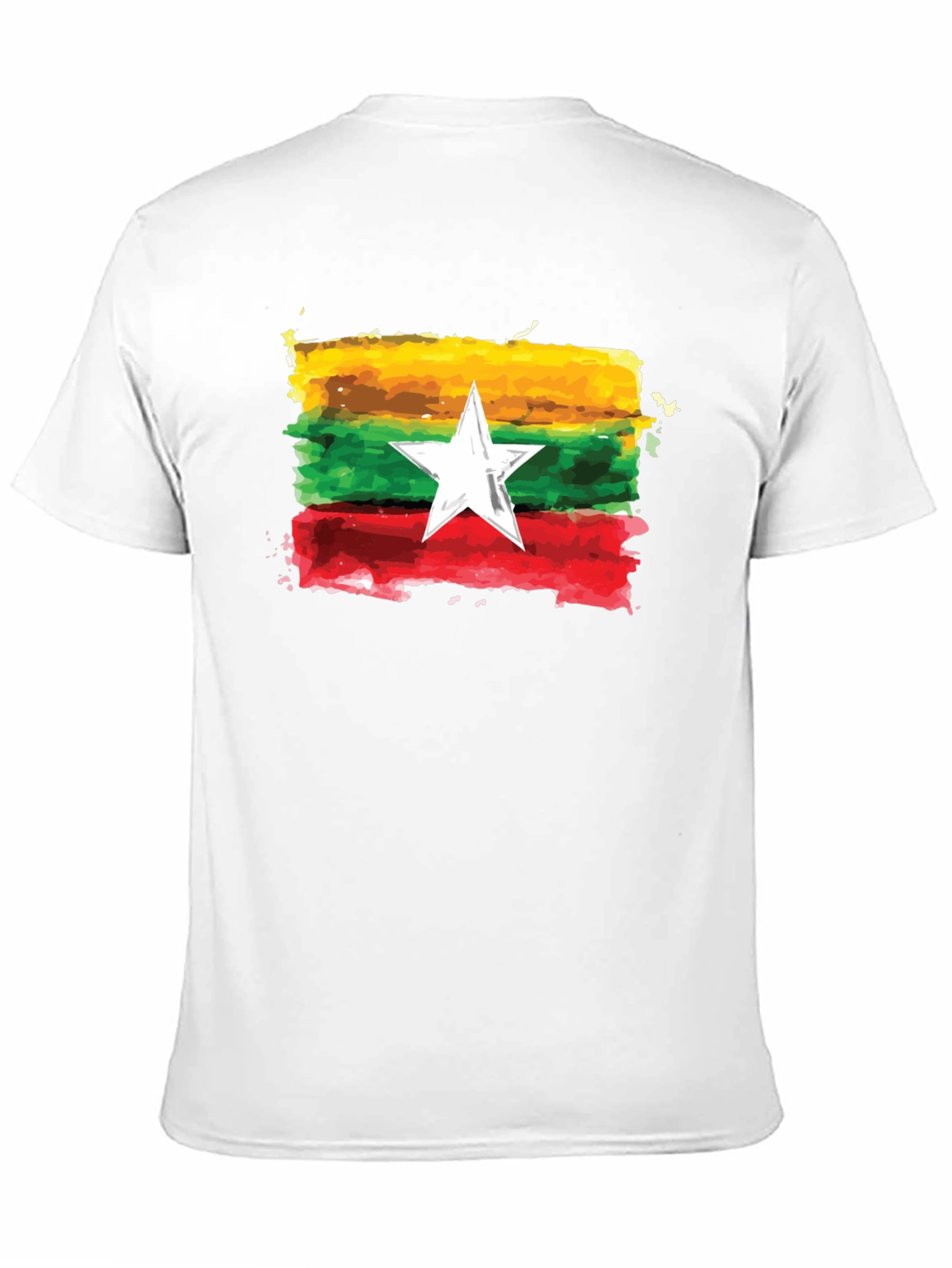 Myanmar Flag Graphic T-Shirt - Casual Style