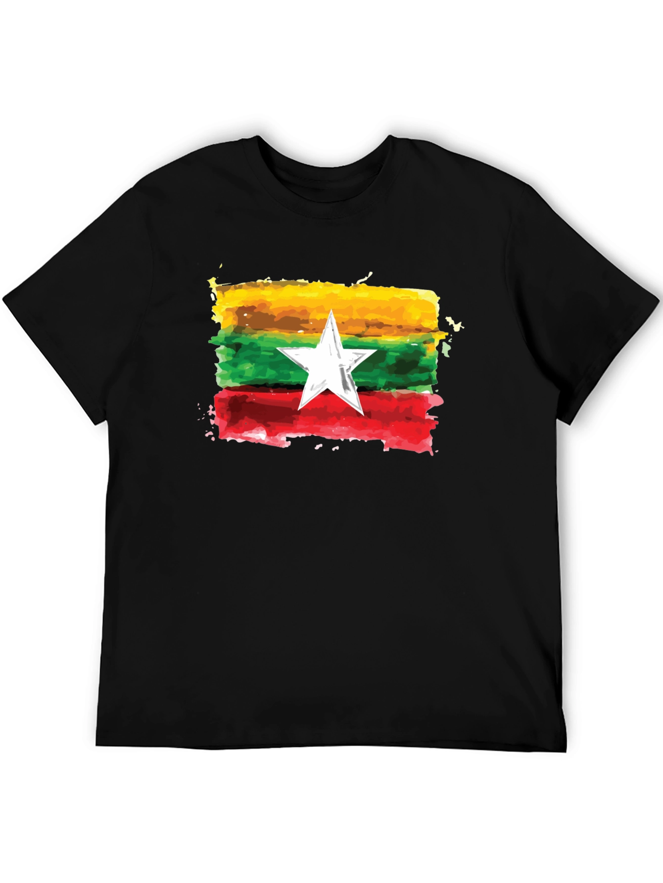 Myanmar Flag Graphic T-Shirt - Casual Style