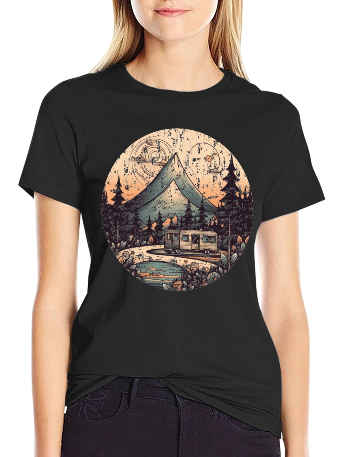 Retro Camping Adventure Graphic Tee