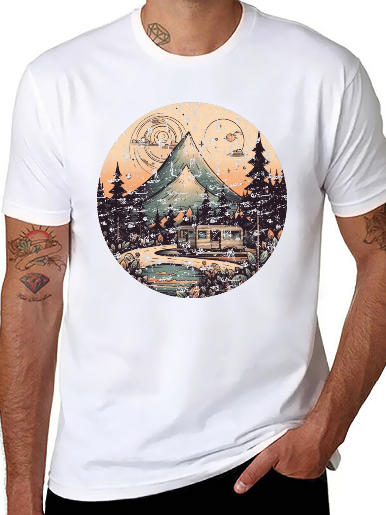 Retro Camping Adventure Graphic Tee