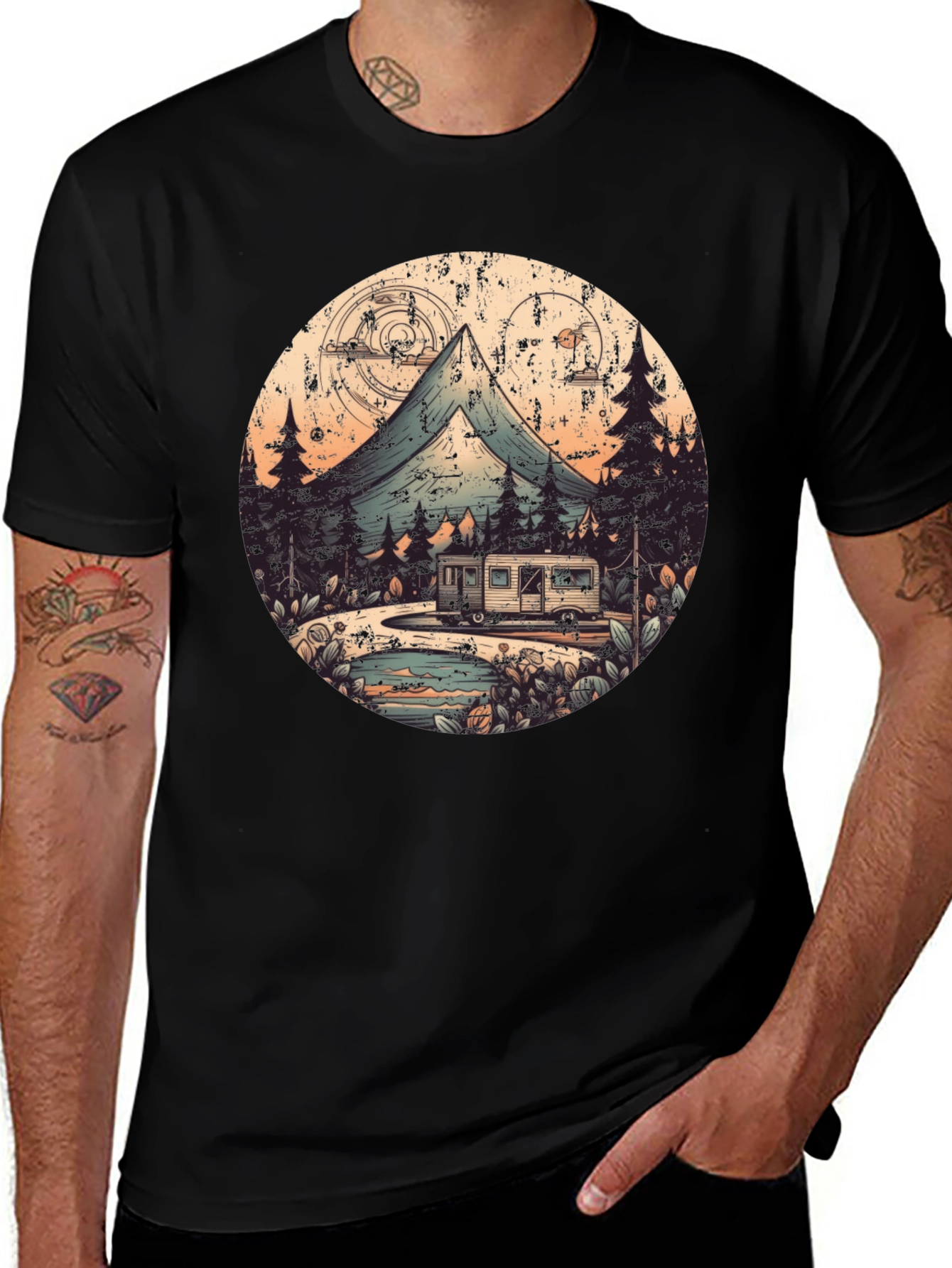 Retro Camping Adventure Graphic Tee