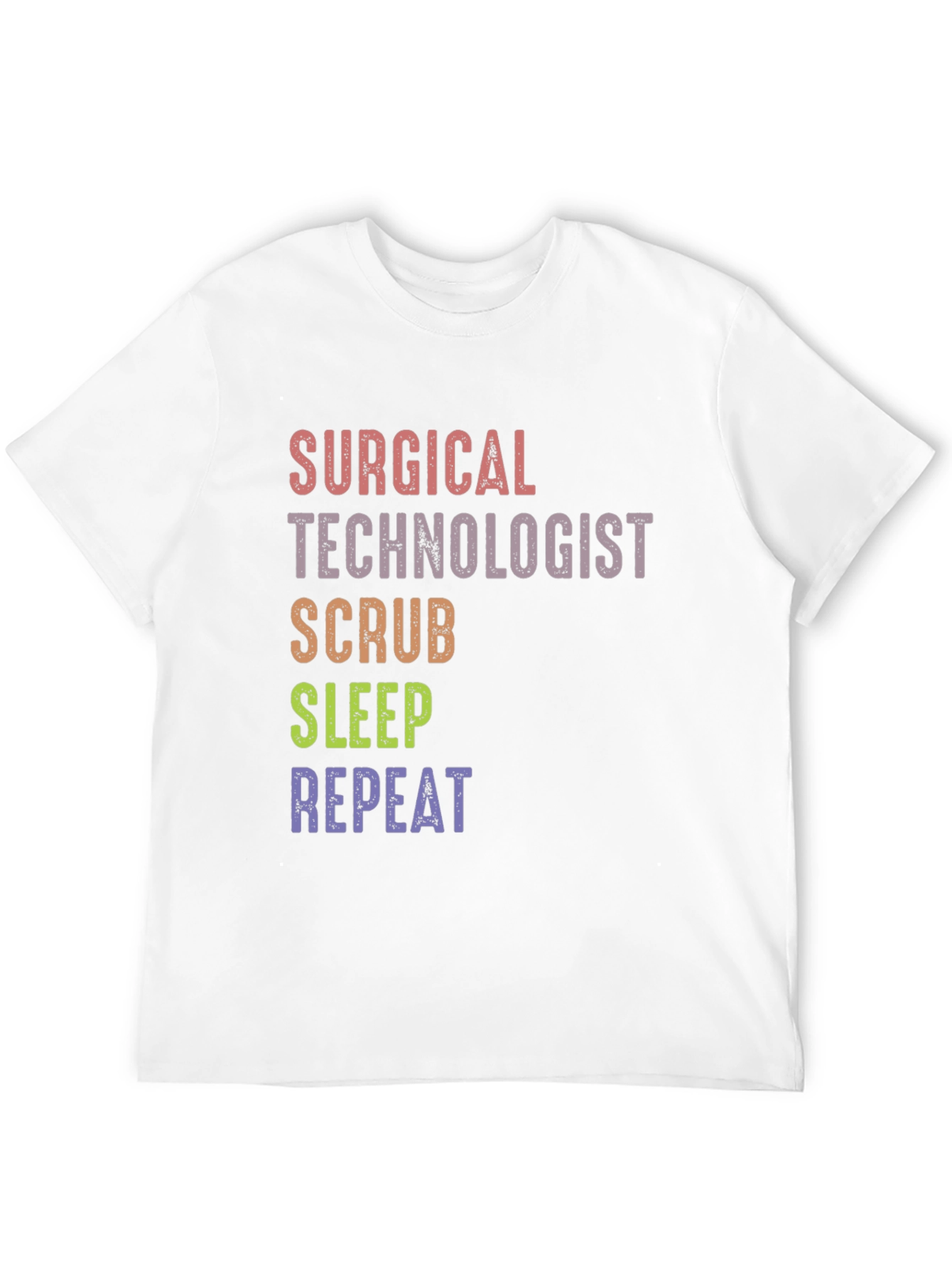 Surgical Tech Scrub Sleep Repeat Graphic Tee