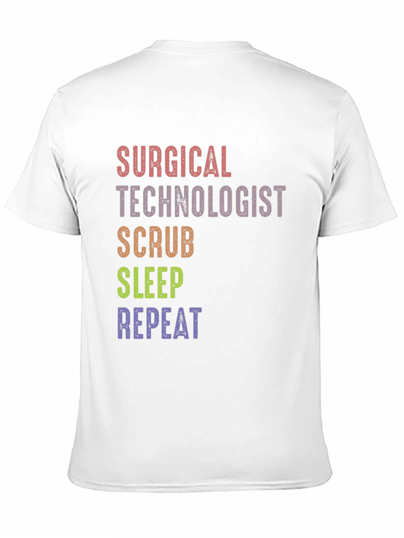 Surgical Tech Scrub Sleep Repeat Graphic Tee