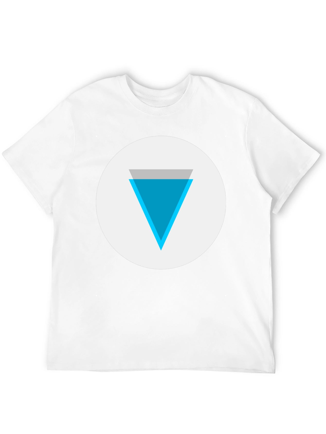 Geometric Triangle Graphic Tee - Black