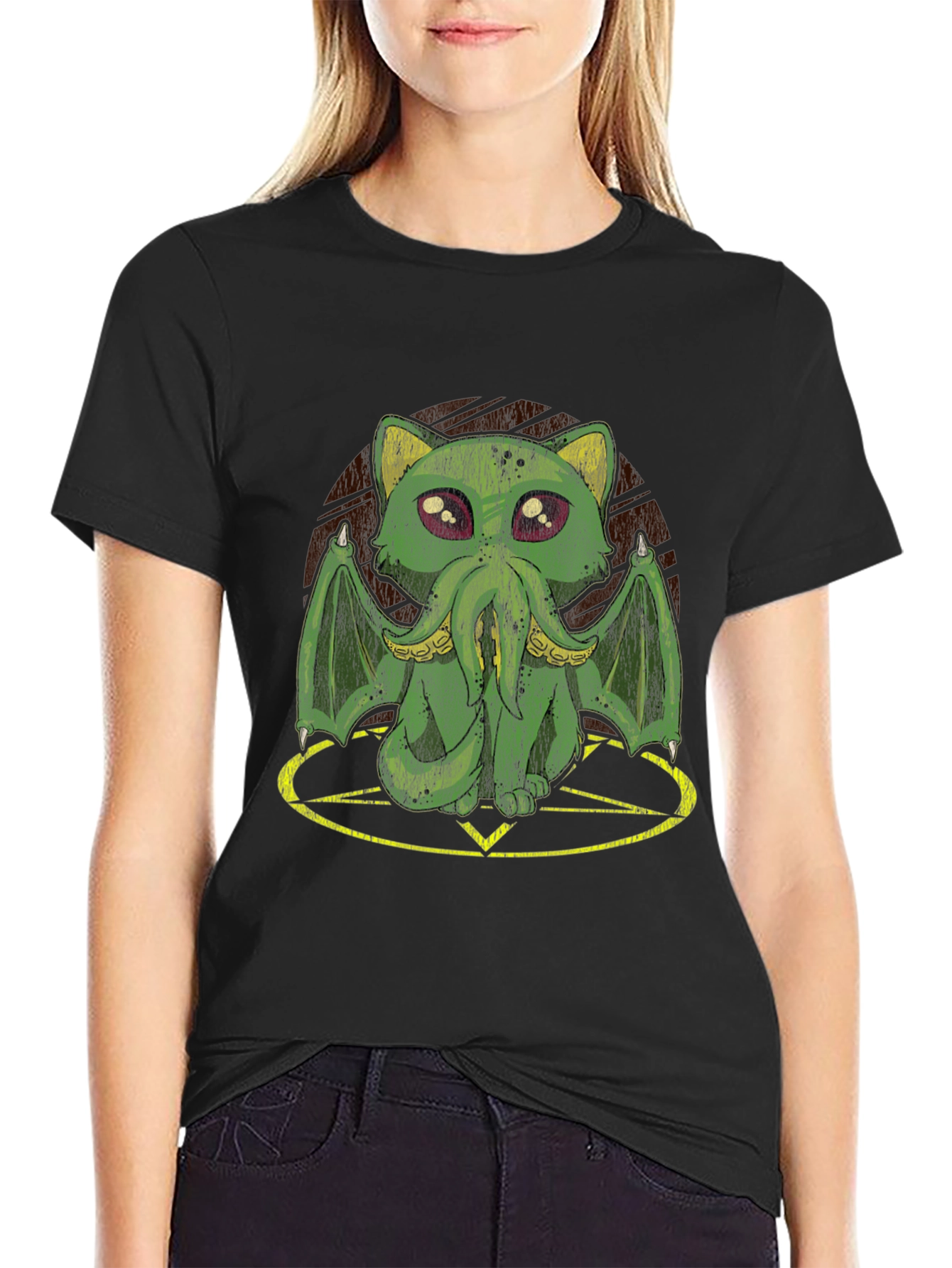 Cthulhu Cat T-Shirt - Black