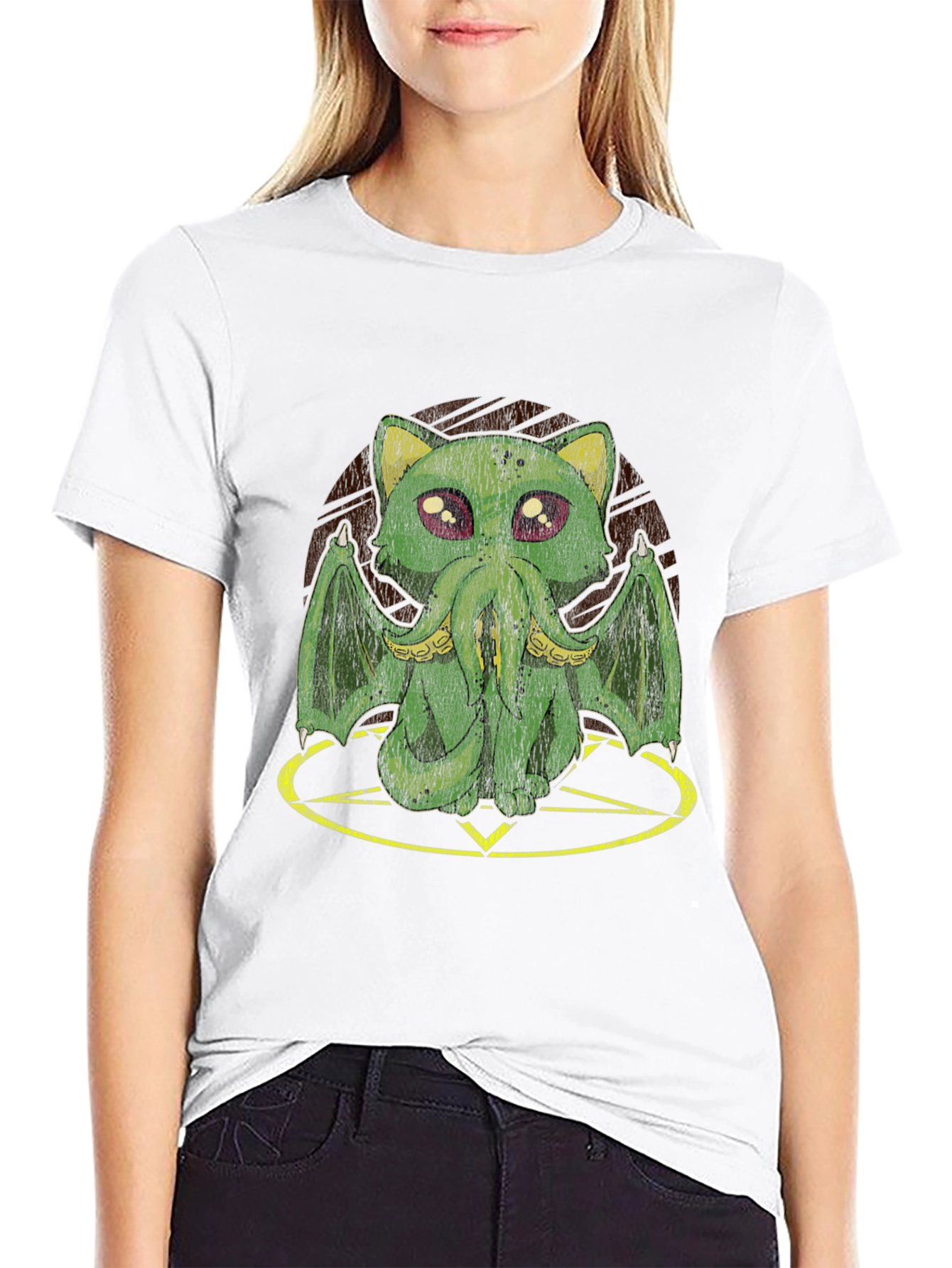 Cthulhu Cat T-Shirt - Black
