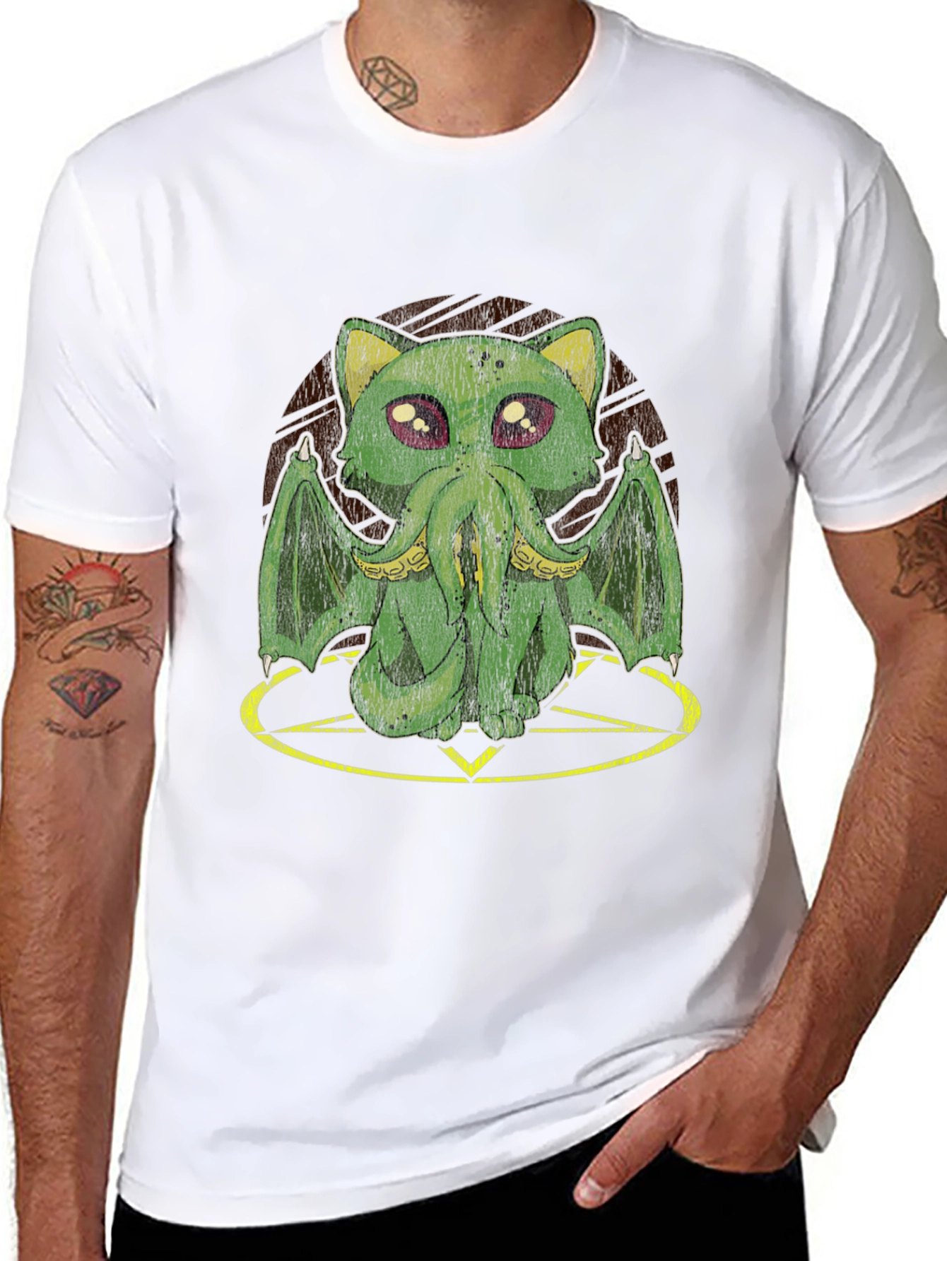 Cthulhu Cat T-Shirt - Black