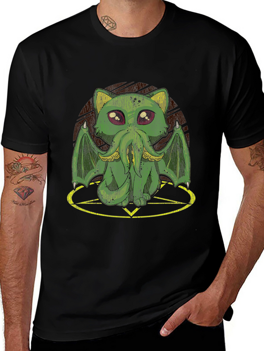 Cthulhu Cat T-Shirt - Black