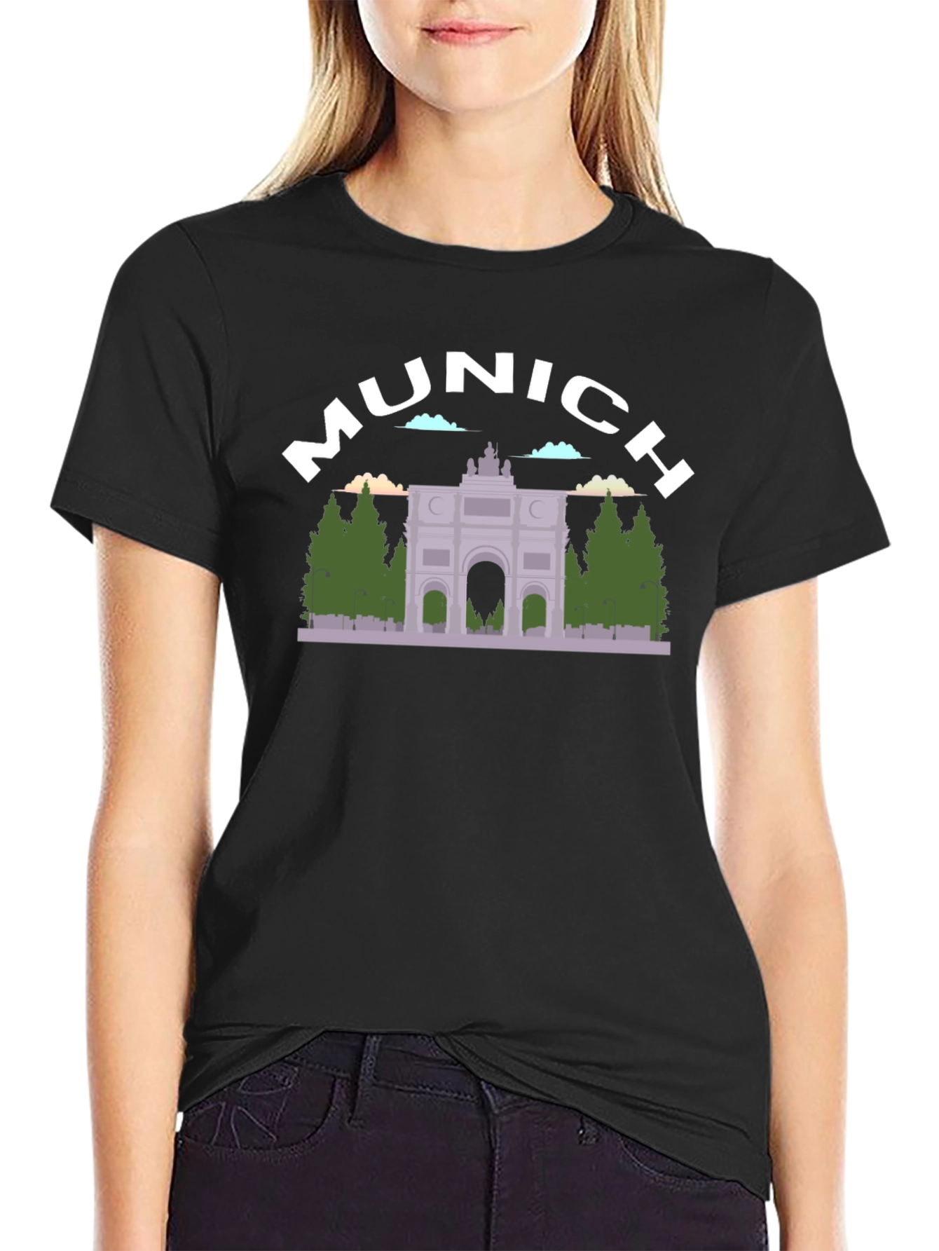 Munich Germany Graphic Tee - Black Cotton T-Shirt